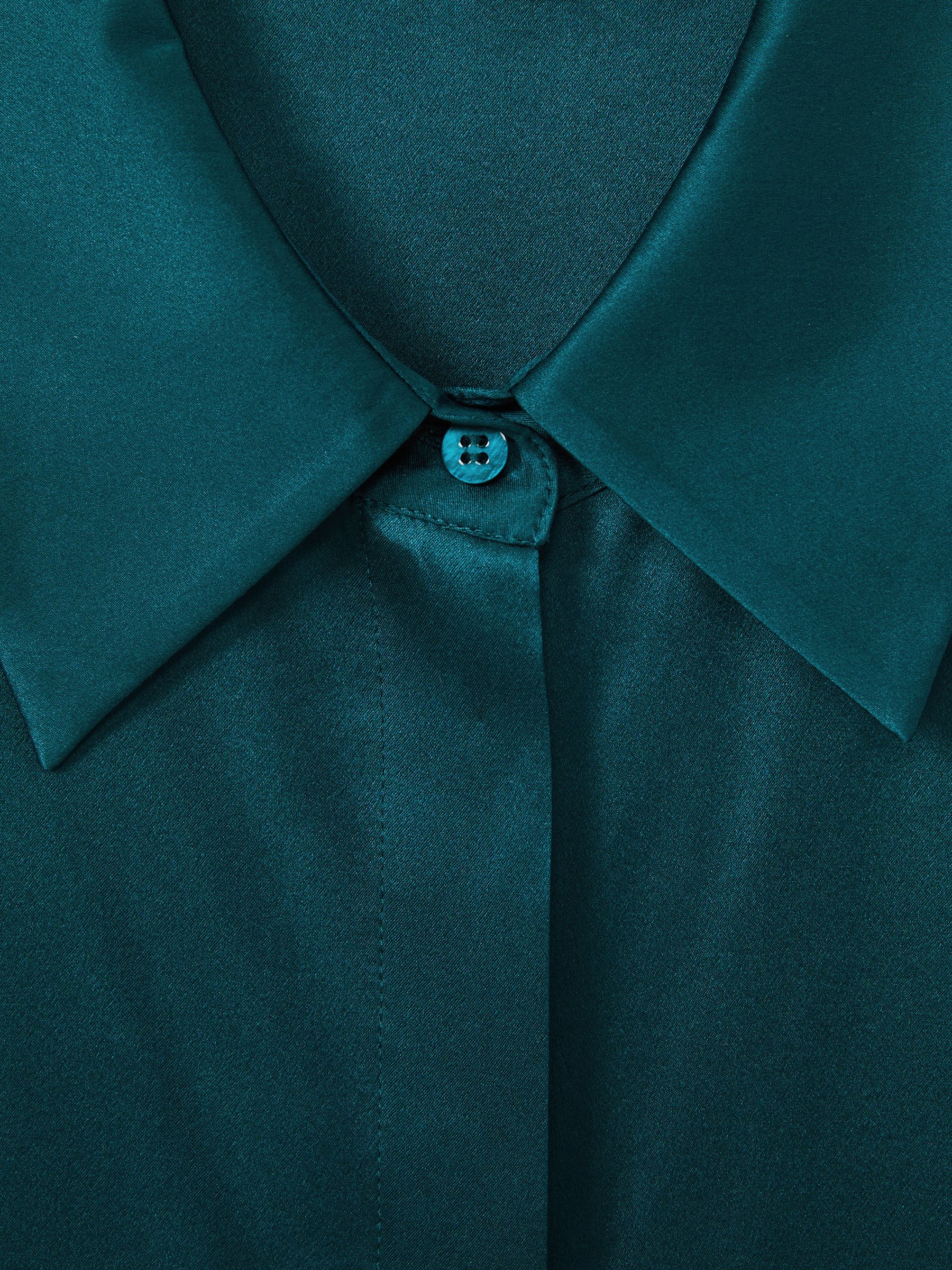 Silk Shirt in Teal - Image 6 of 6