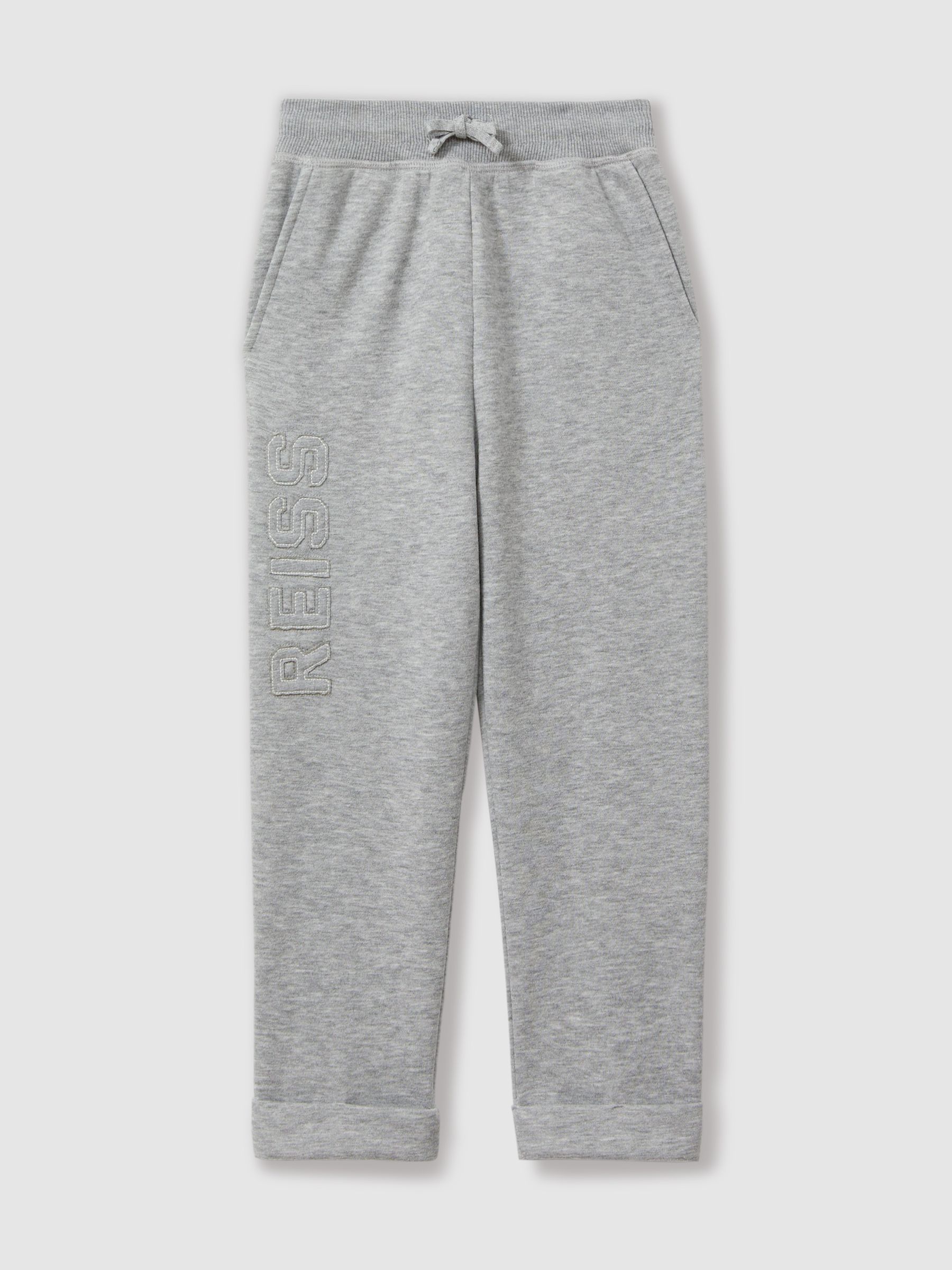 9-13 yrs Applique Logo Sweat Joggers in Grey - Image 2 of 5