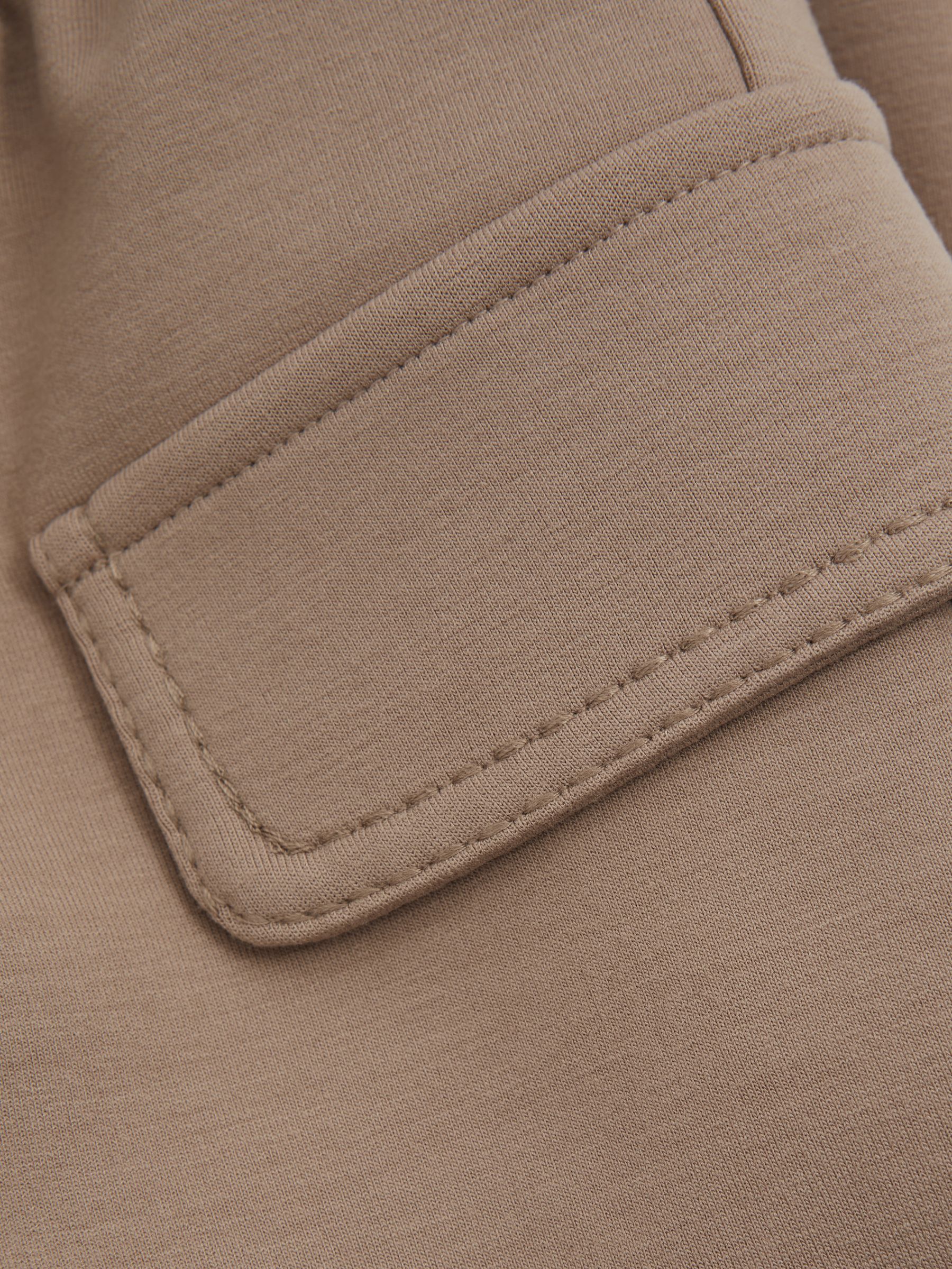 9-13 yrs Drawstring Pocket Detail Tapered Joggers in Camel - Image 4 of 4