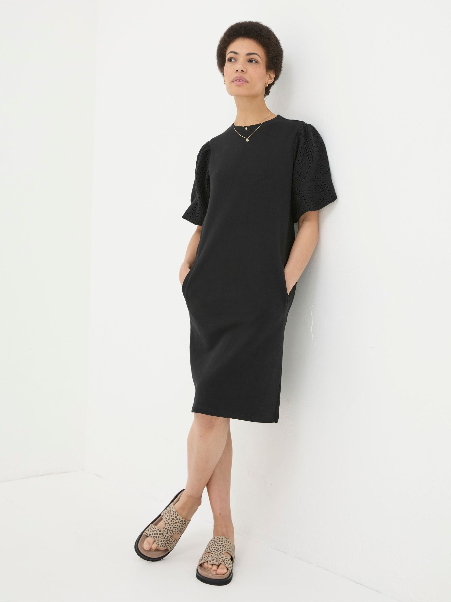 Black Enya Jersey Dress - Image 1 of 5