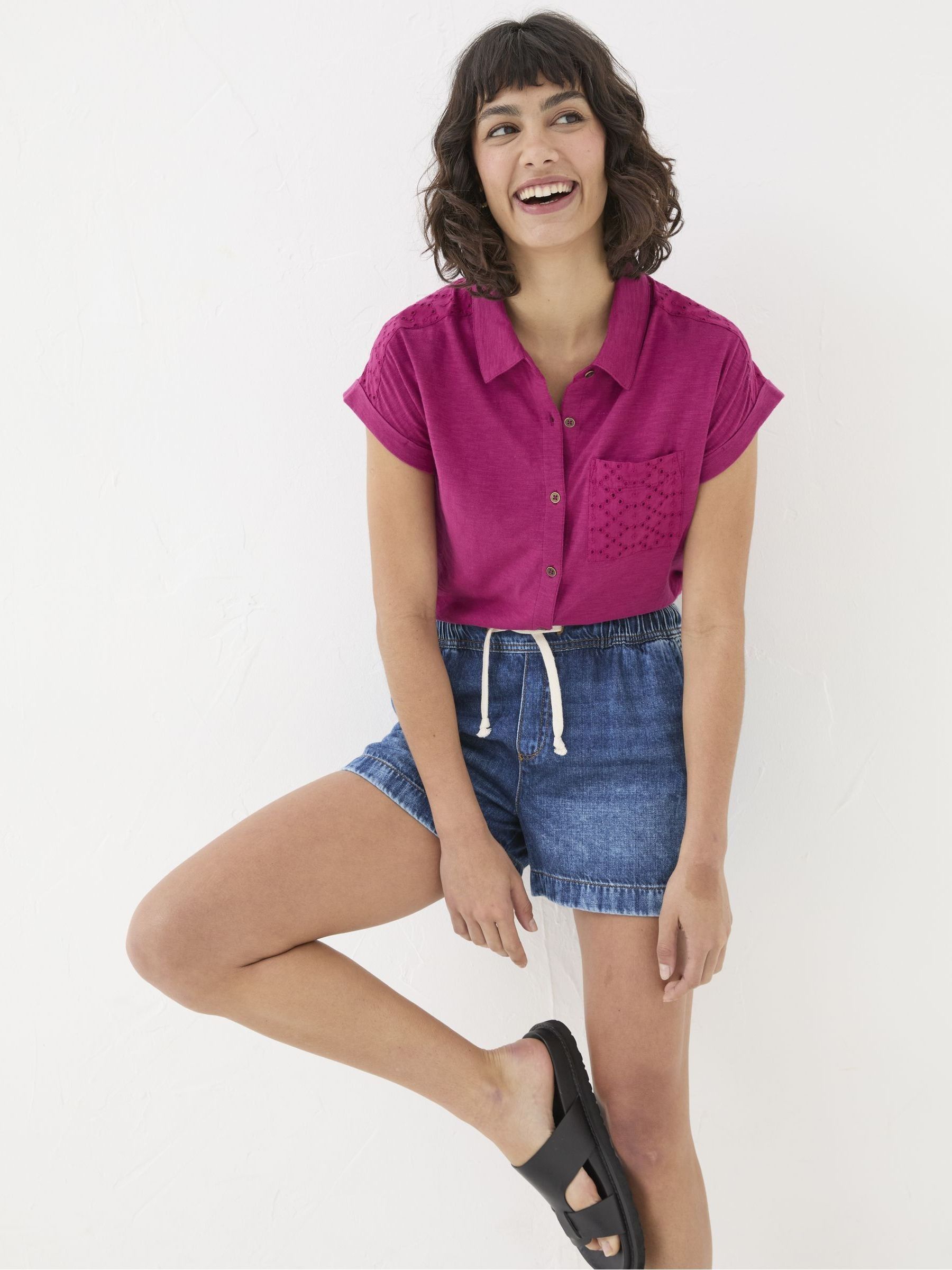 Pippa Red Short Sleeve Top - Image 2 of 5