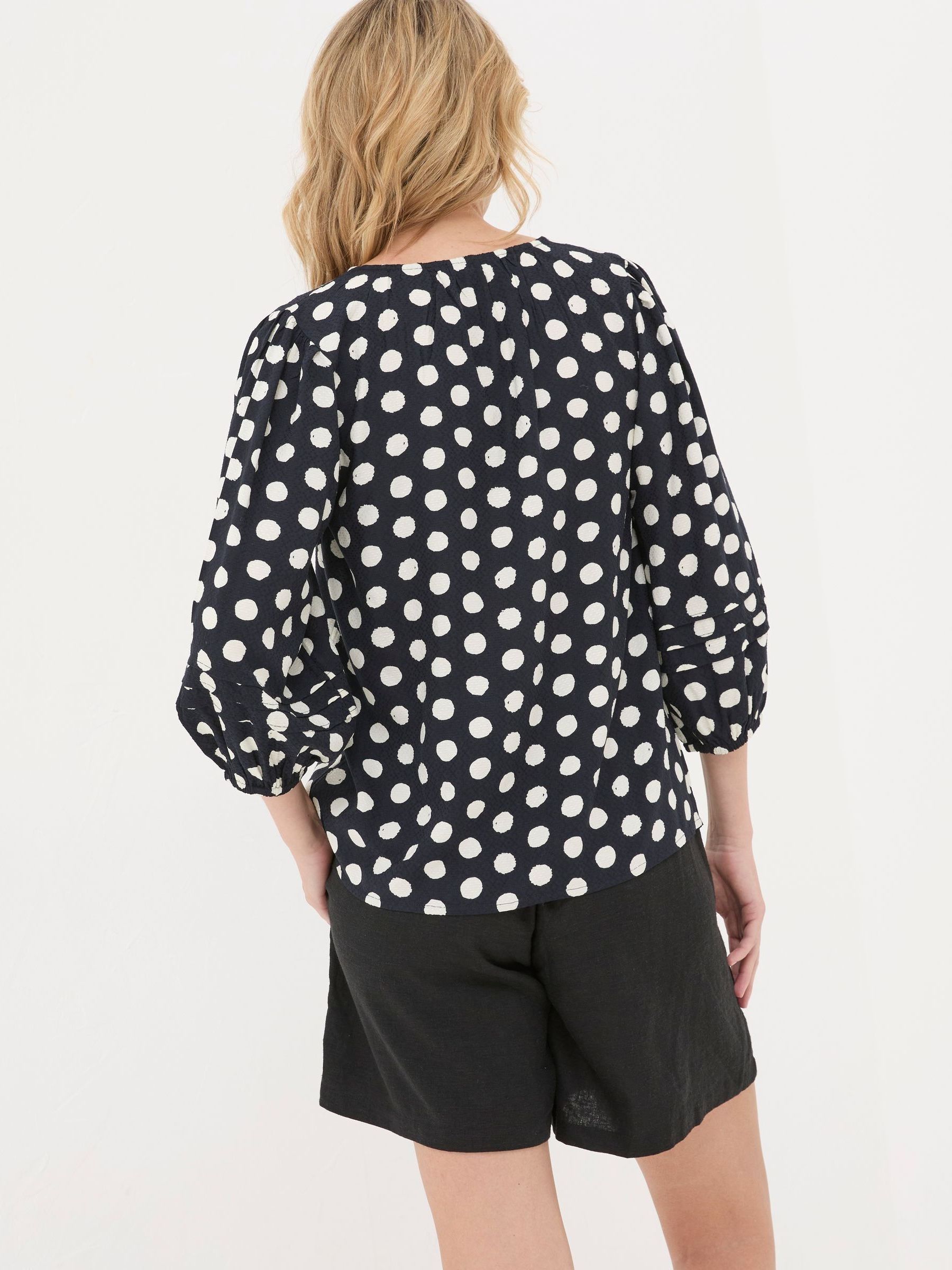 Blue Imogen Polka Dot Blouse - Image 1 of 3