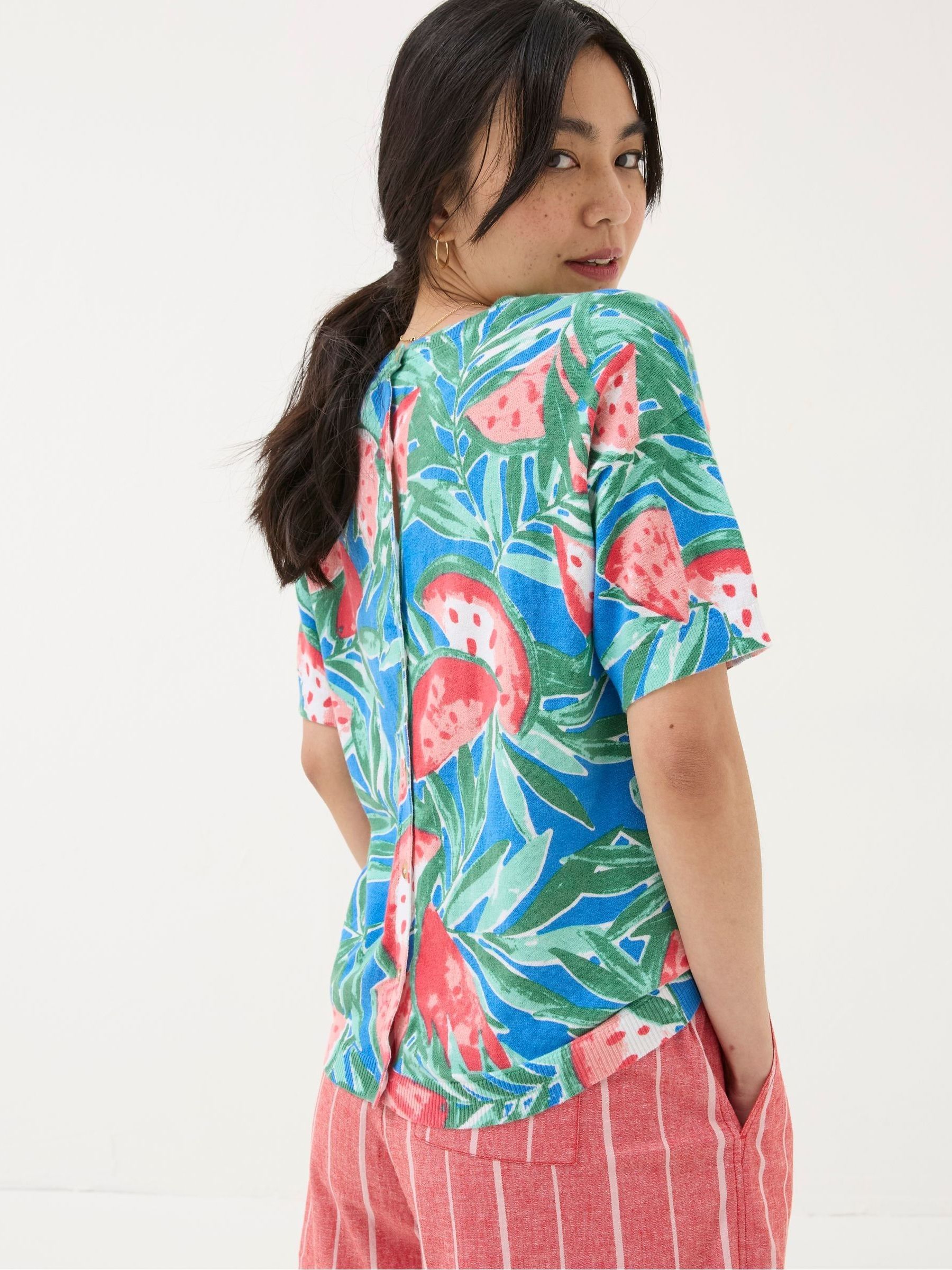 Blue Watermelons Printed Knit T-Shirt - Image 2 of 4