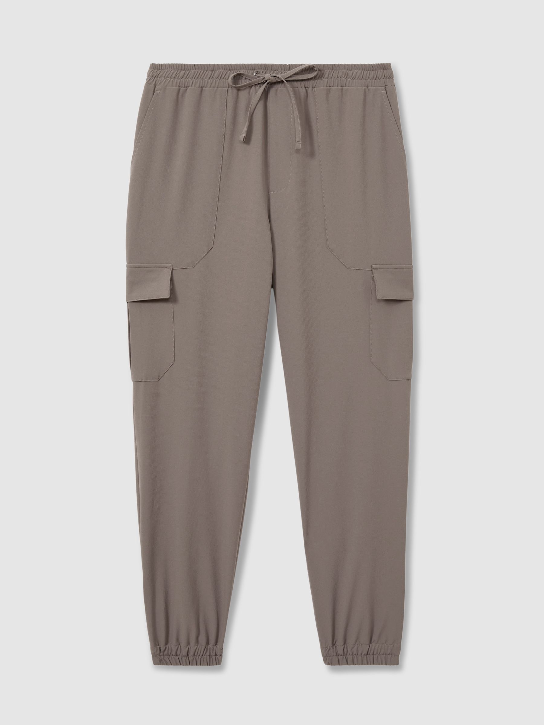 Elasticated Cargo Trousers in Green Smoke - Image 2 of 6