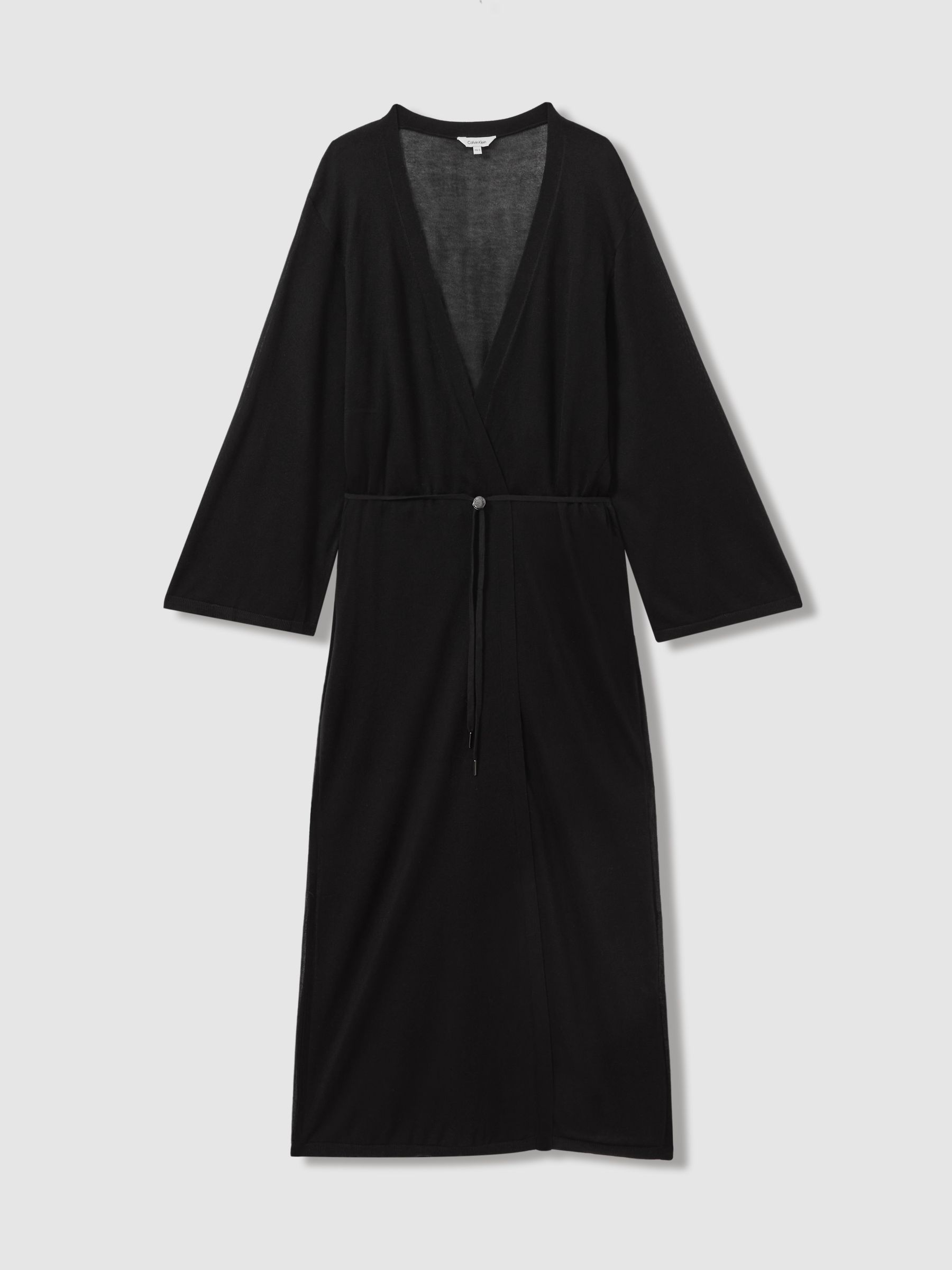 Calvin Klein Knitted Kaftan in Black - Image 1 of 2