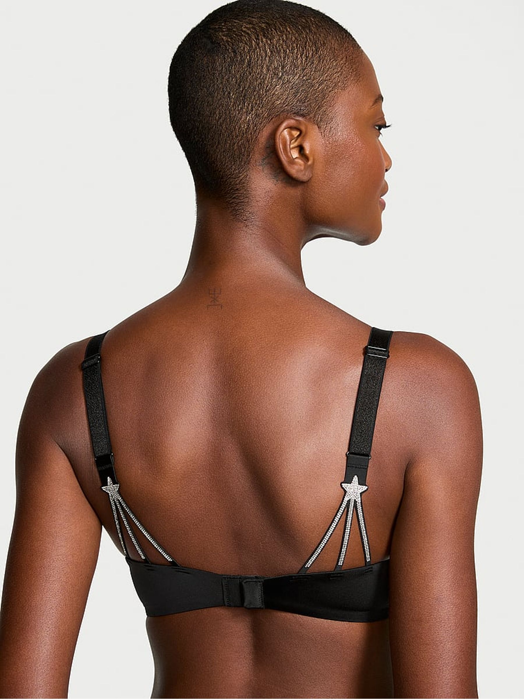 Black Bombshell Add 2 Cups Star Shine Push Up Bra - Image 2 of 4