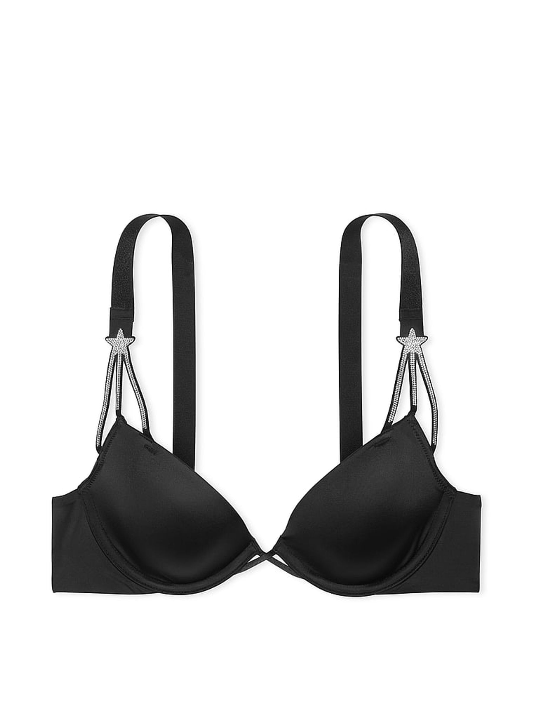 Black Low Cut Star Shine Demi Bra - Image 3 of 3