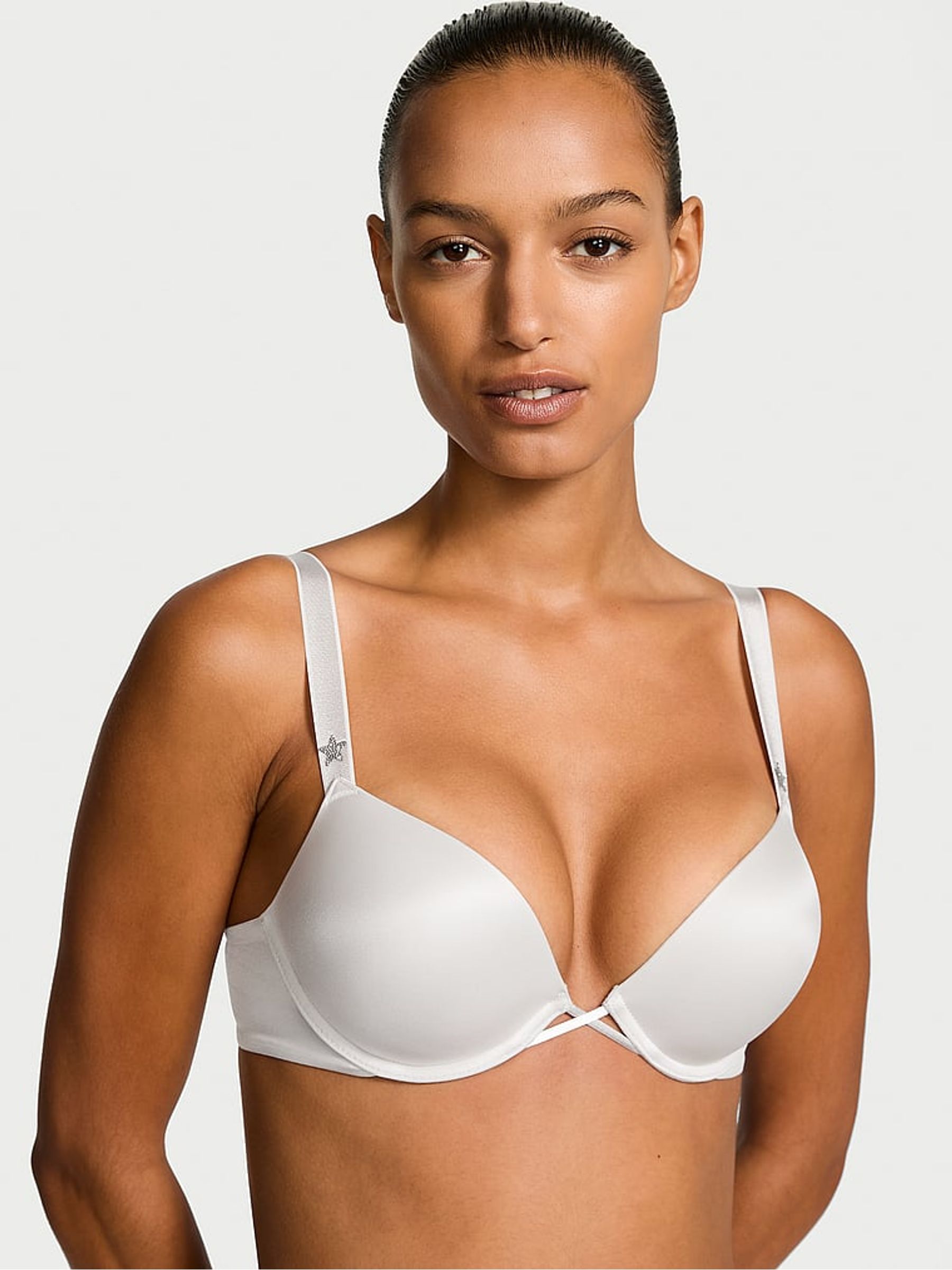 Delfin Grey Bombshell Add 2 Cups Star Shine Push Up Bra - Image 1 of 3
