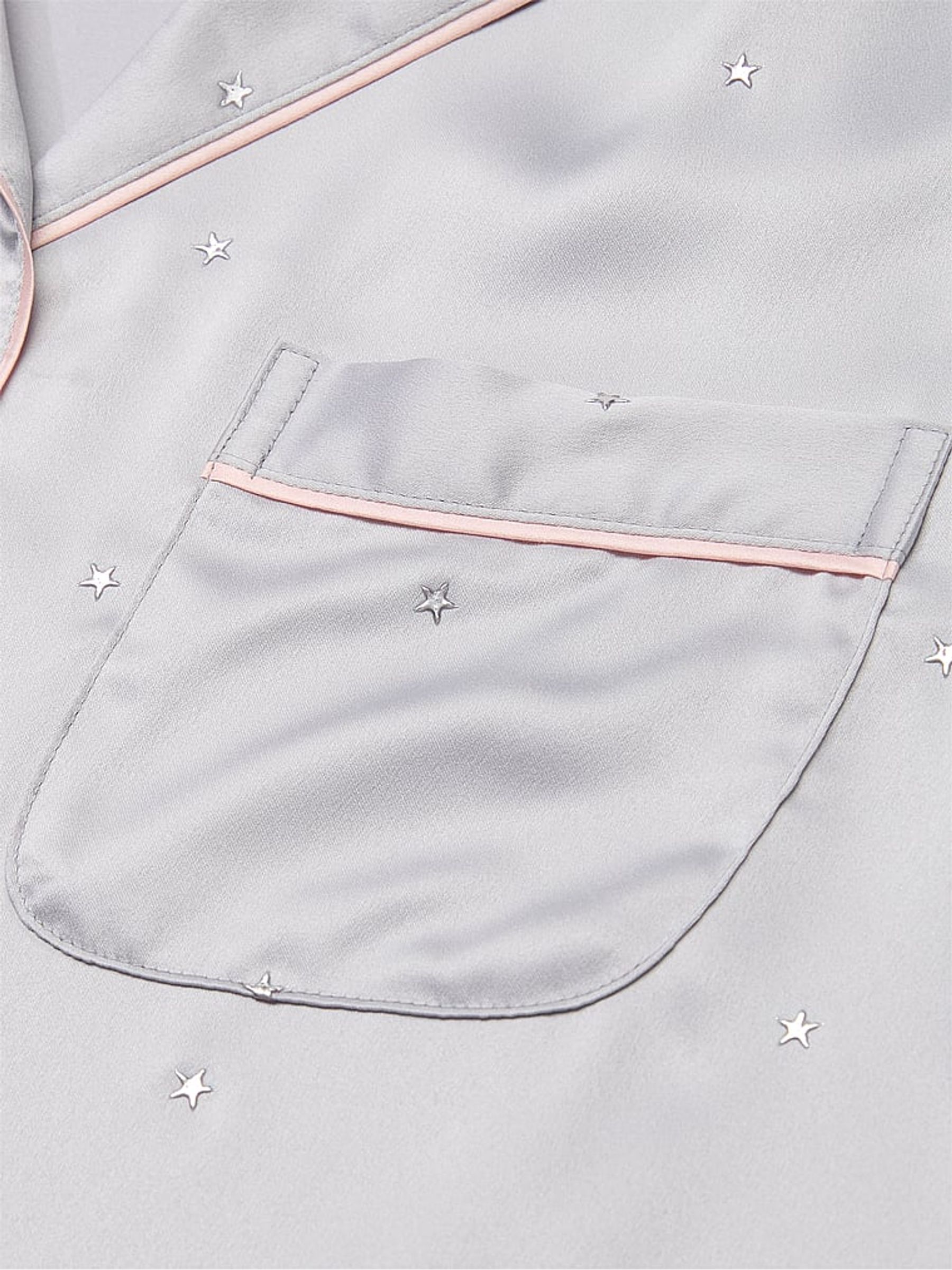 Silver Pearl Grey Star Dew Drop Long Pyjama Set - Image 4 of 4