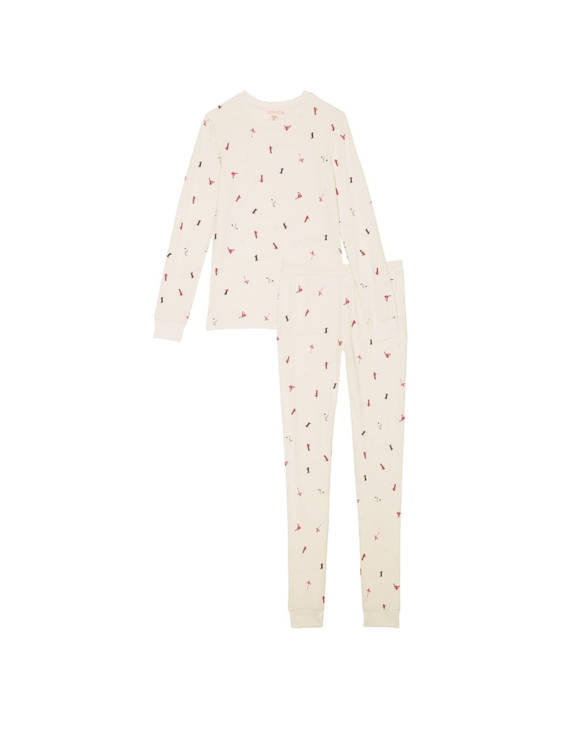 Coconut White Skiers Thermal Long Pyjama Set - Image 3 of 4