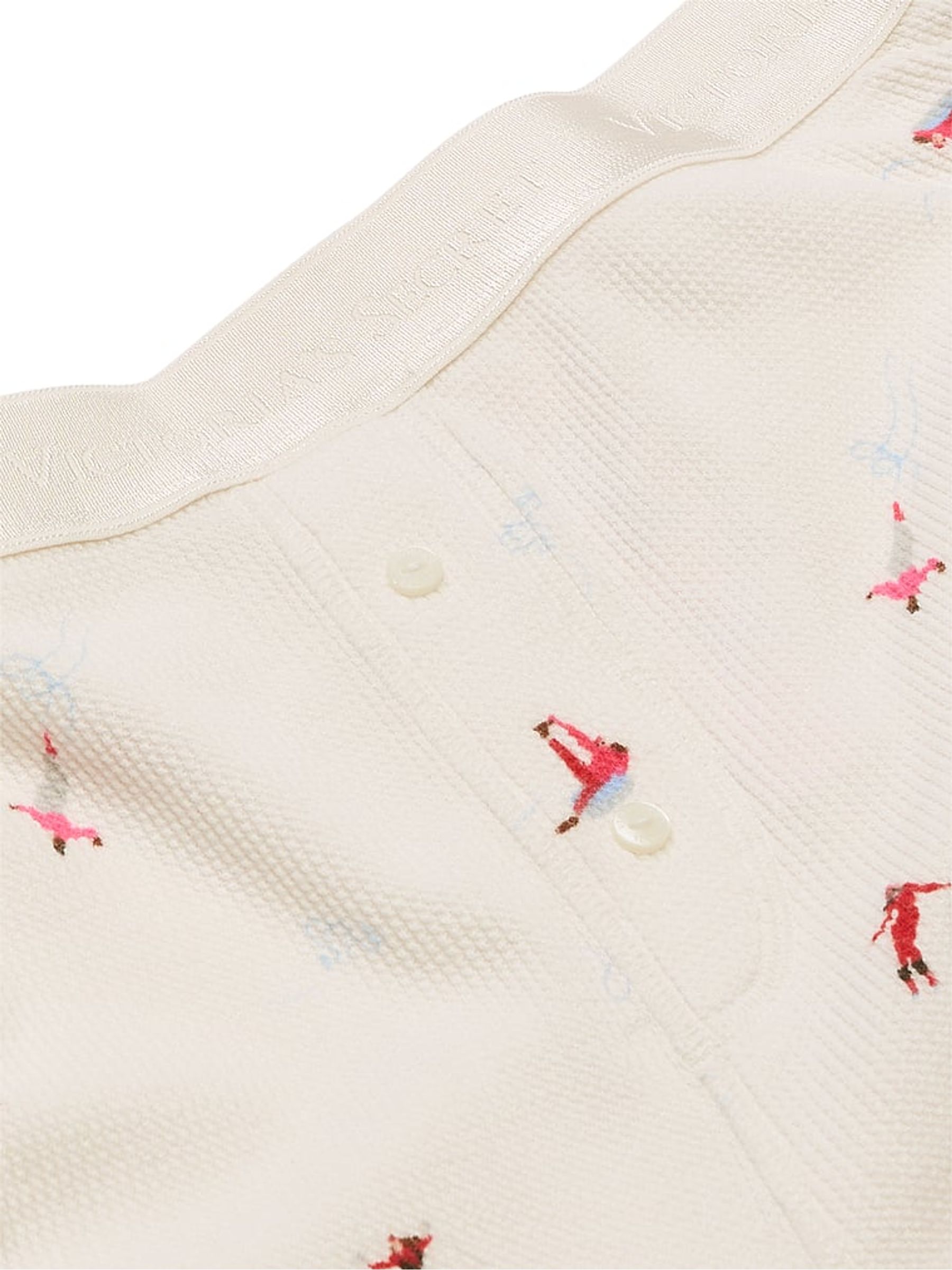 Coconut White Skiers Thermal Long Pyjama Set - Image 4 of 4