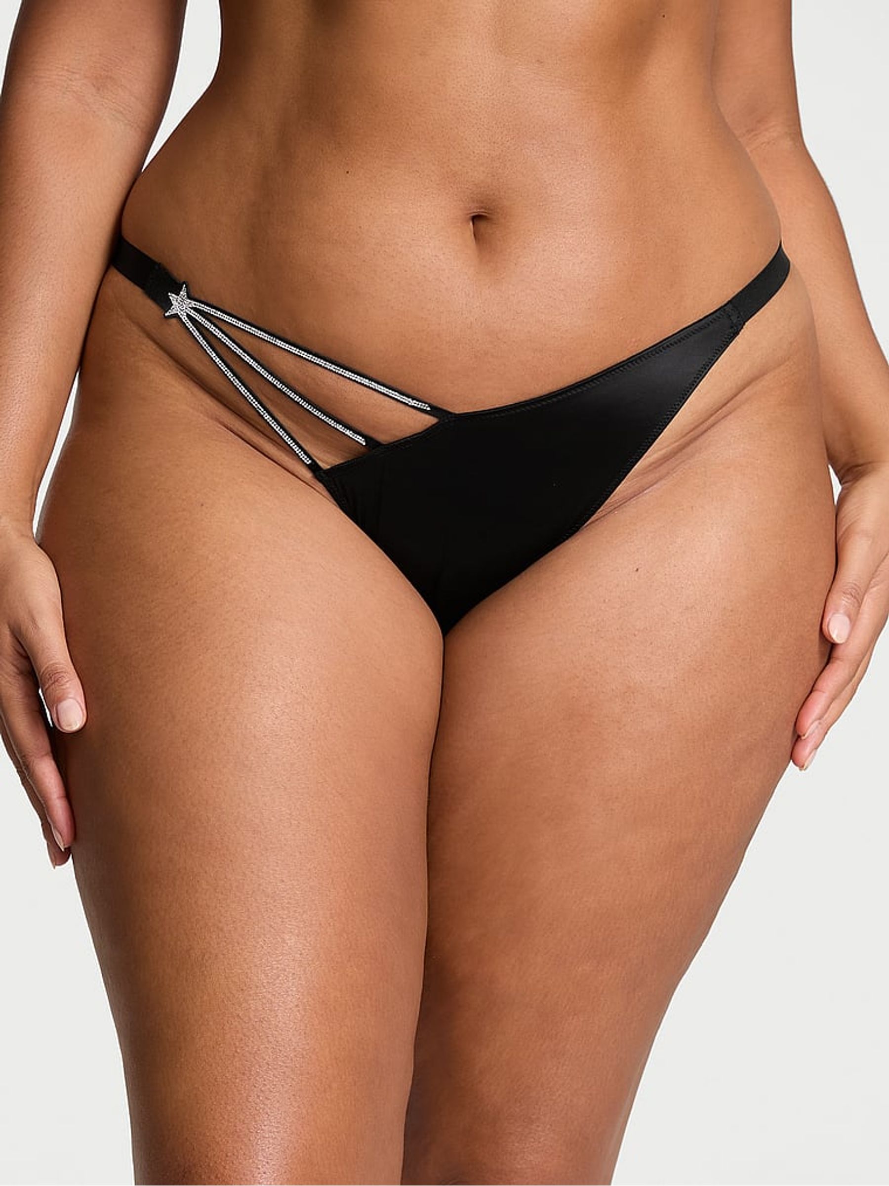 Black Brazilian Star Shine Knickers - Image 1 of 3