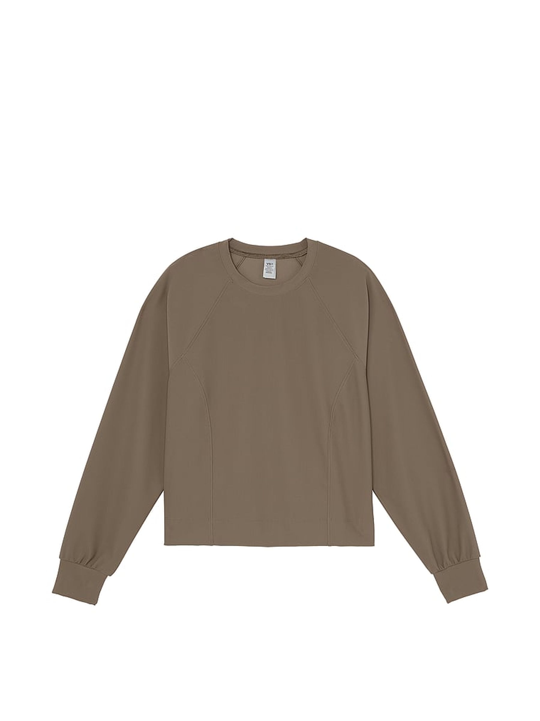 Olive Green Rib Crew Neck Sweatshirt - Image 3 of 3