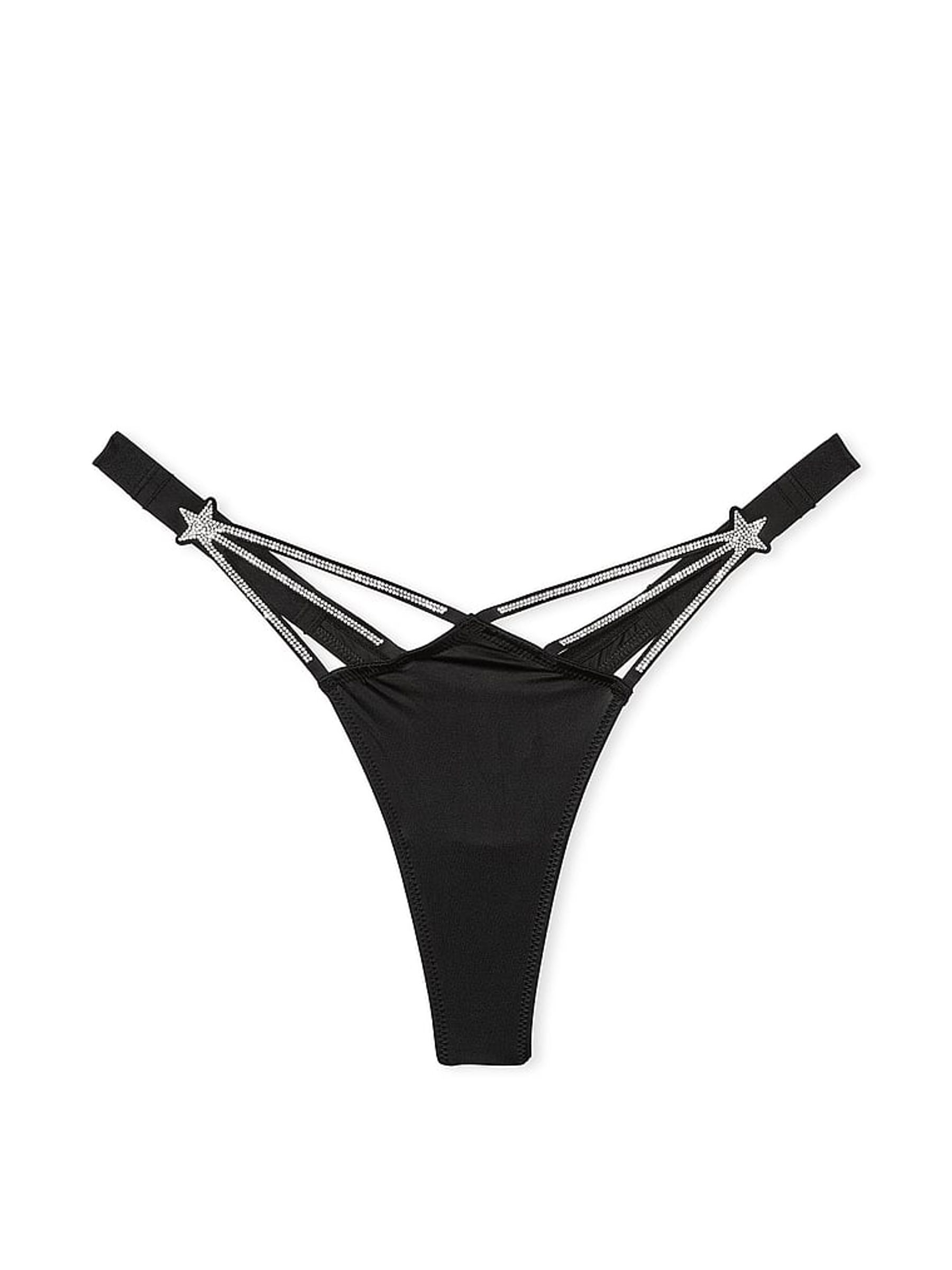 Black Thong Star Shine Knickers - Image 4 of 5
