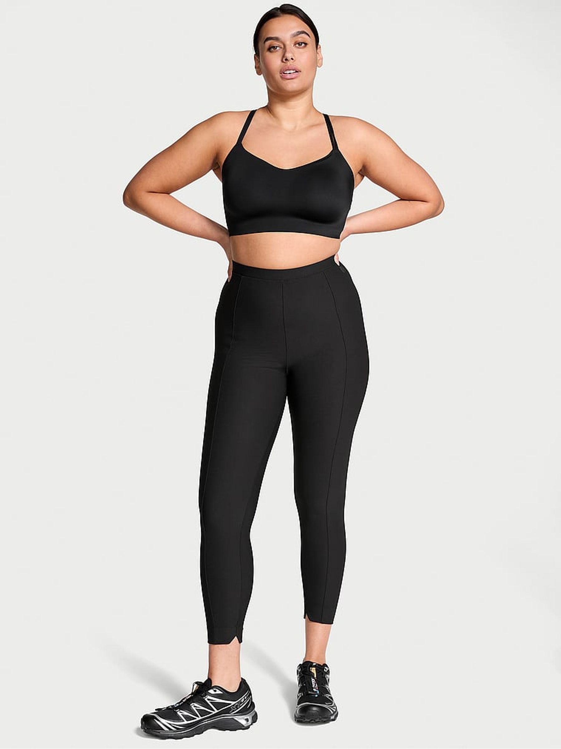Black Rib Leggings - Image 1 of 3
