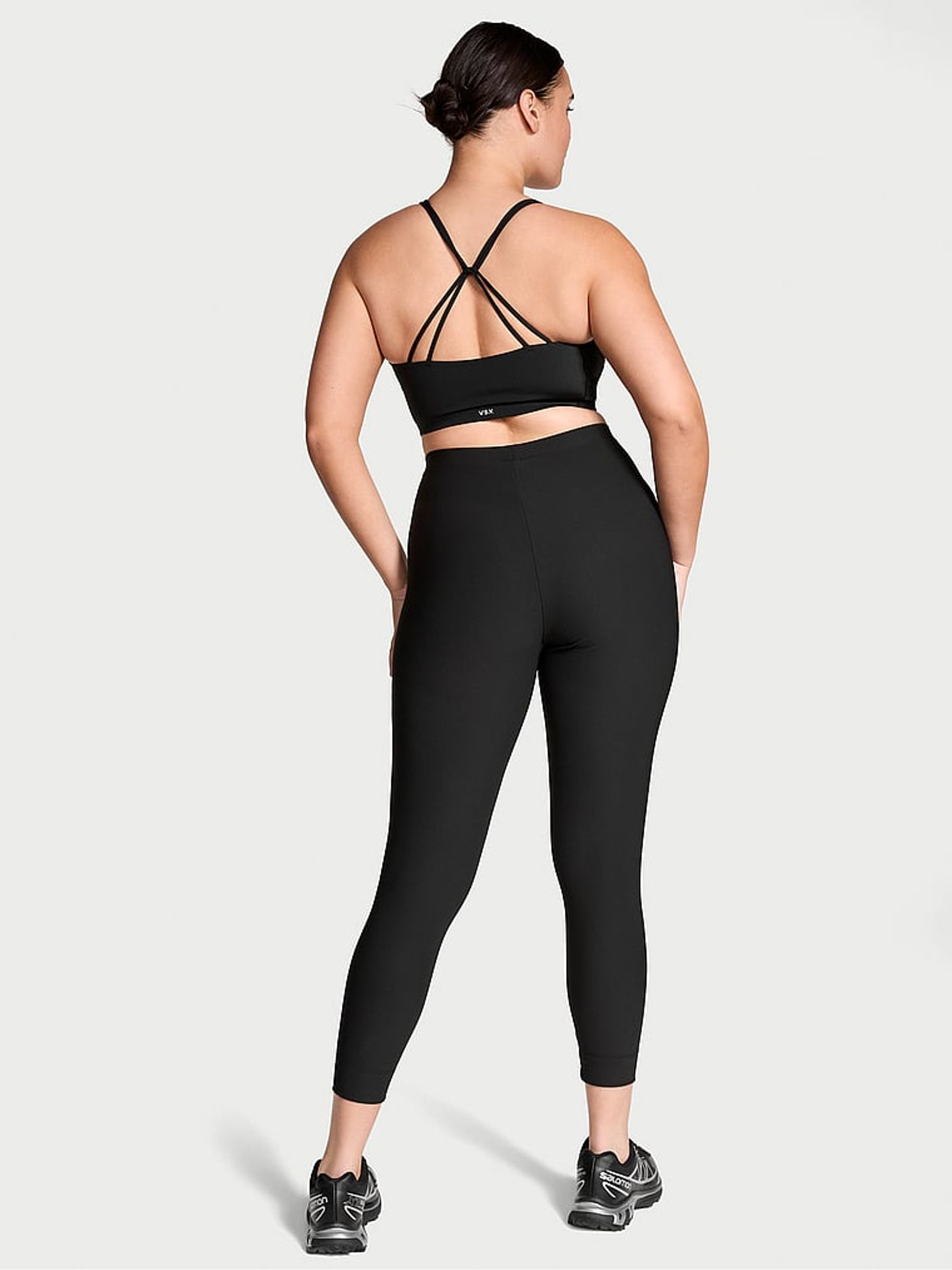 Black Rib Leggings - Image 2 of 3