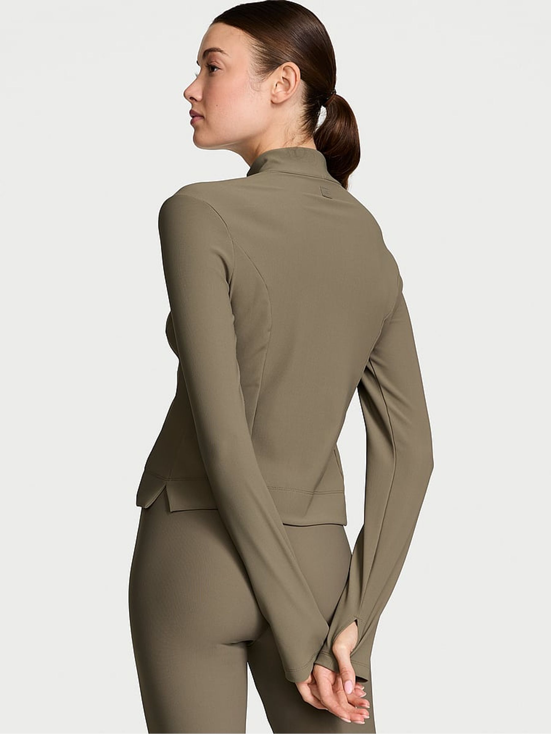 Olive Green Half Zip Rib Jacket - Image 2 of 4