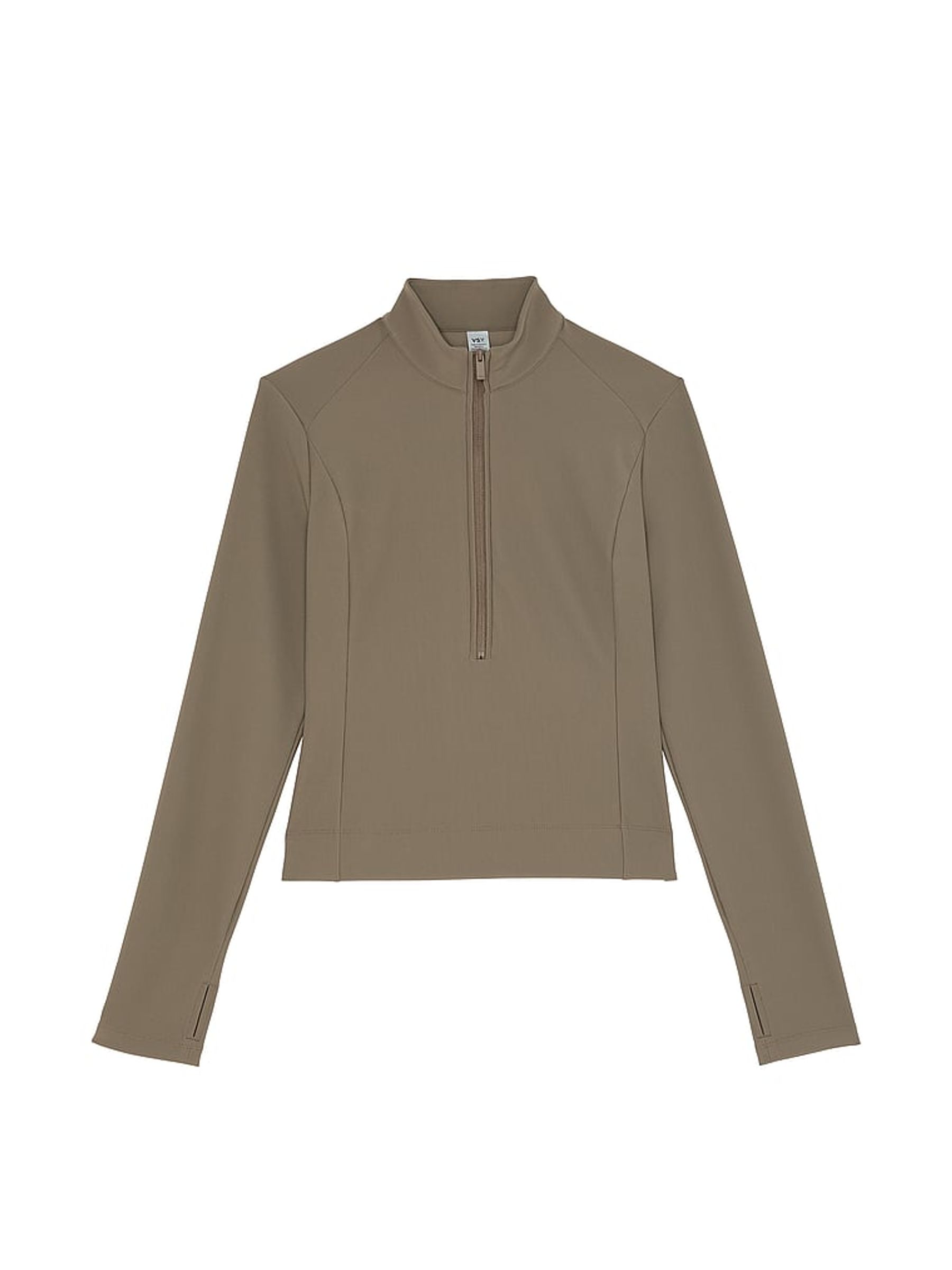 Olive Green Half Zip Rib Jacket - Image 4 of 4