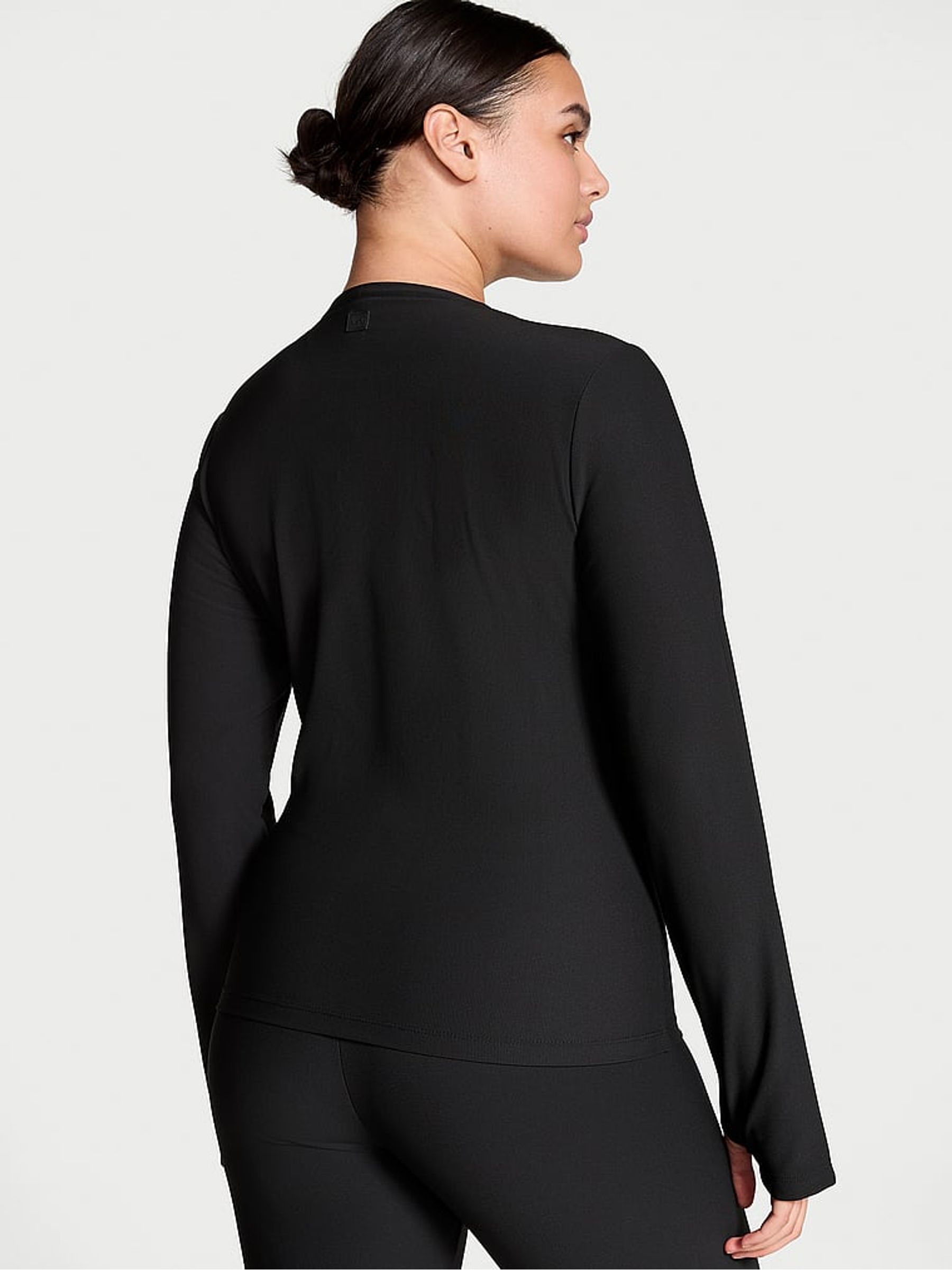 Black Full Zip Rib Jacket - Image 2 of 3