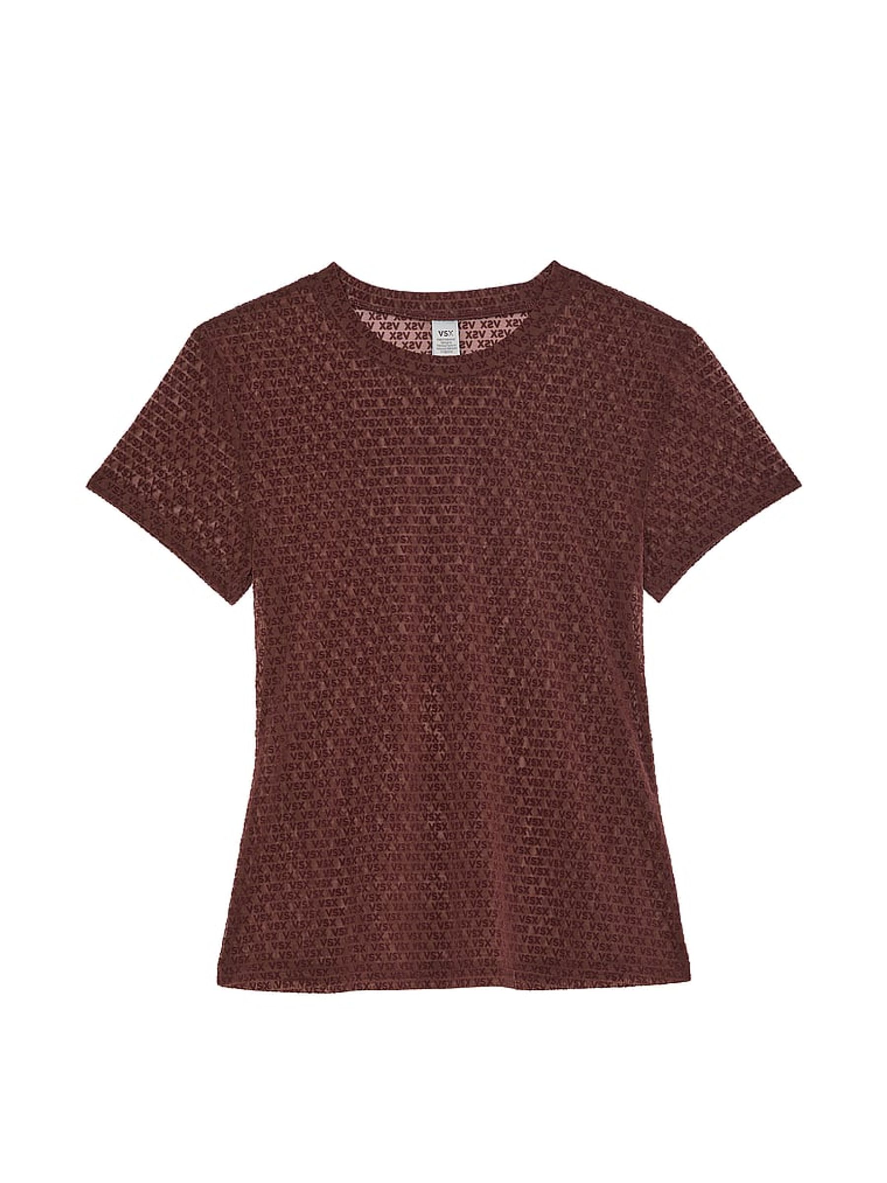 Burgundy Brown Logo Mesh T-Shirt - Image 3 of 3