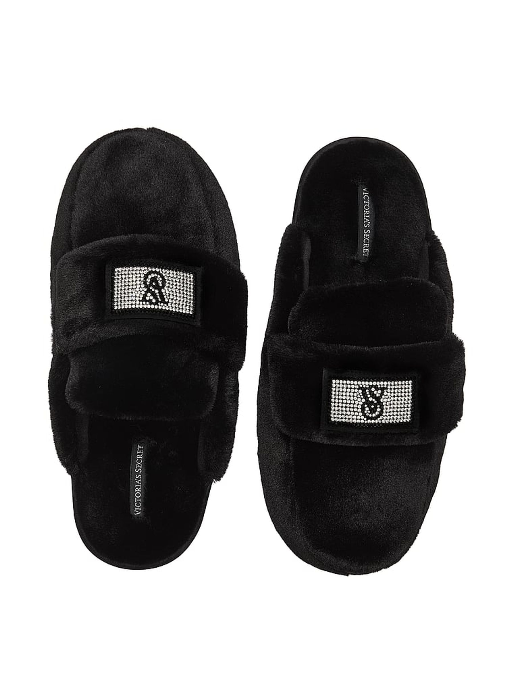 Black Bling Strap Slipper - Image 1 of 3