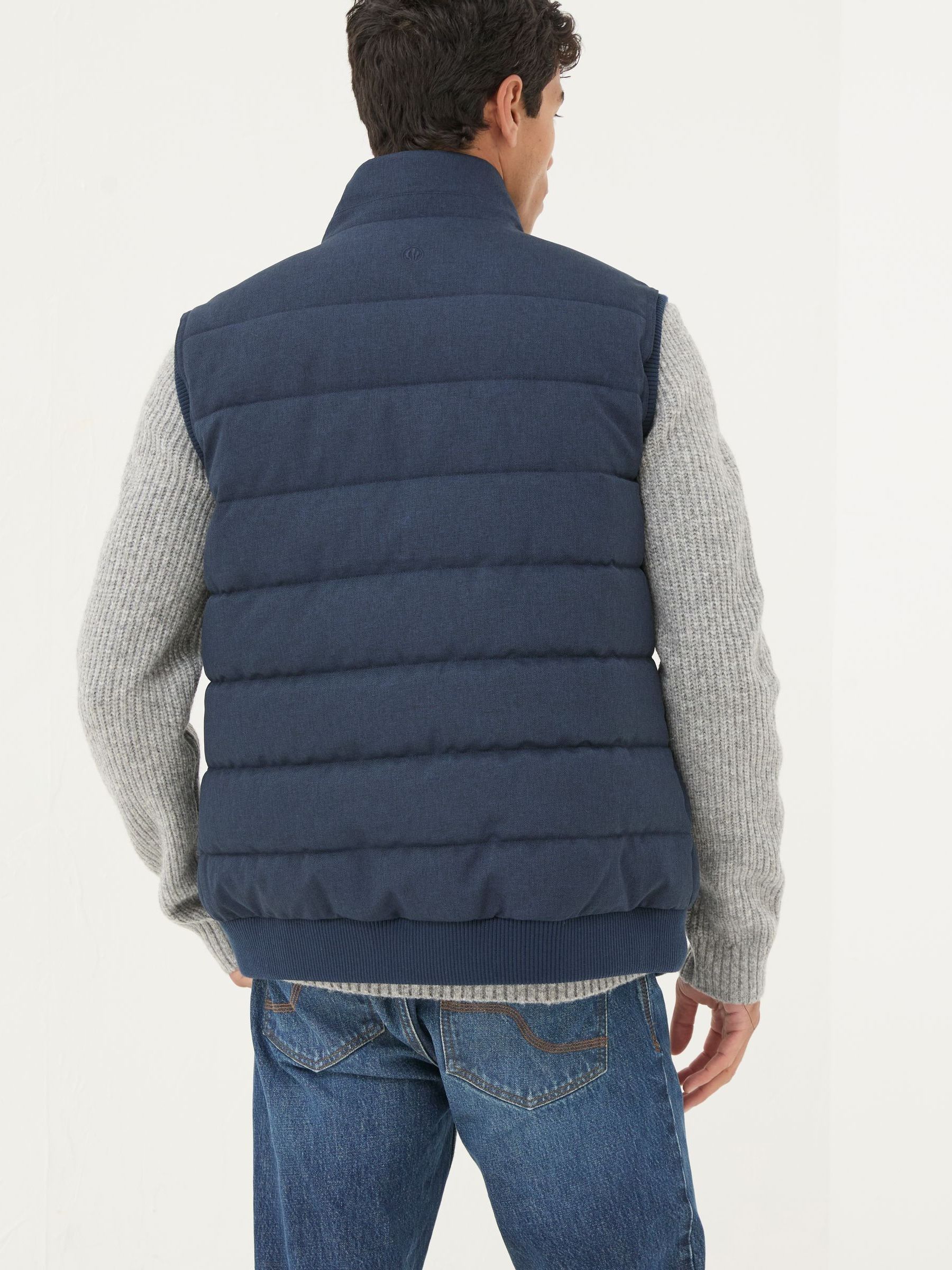 Exmouth Navy Blue Quilted Gilet - Image 2 of 7