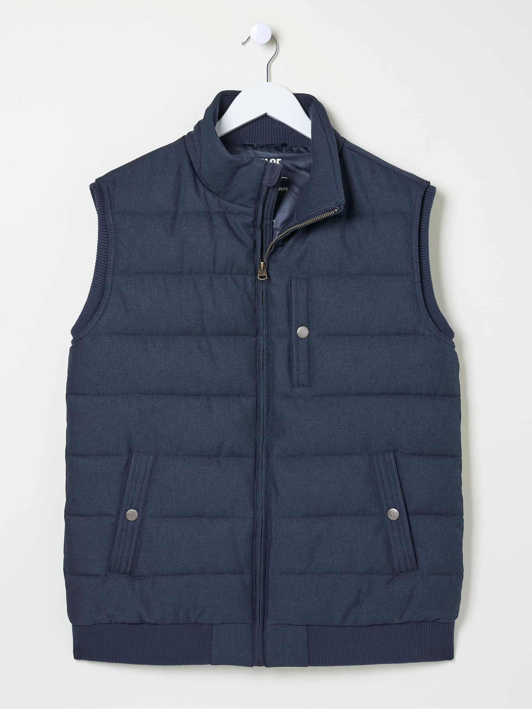 Exmouth Navy Blue Quilted Gilet - Image 7 of 7