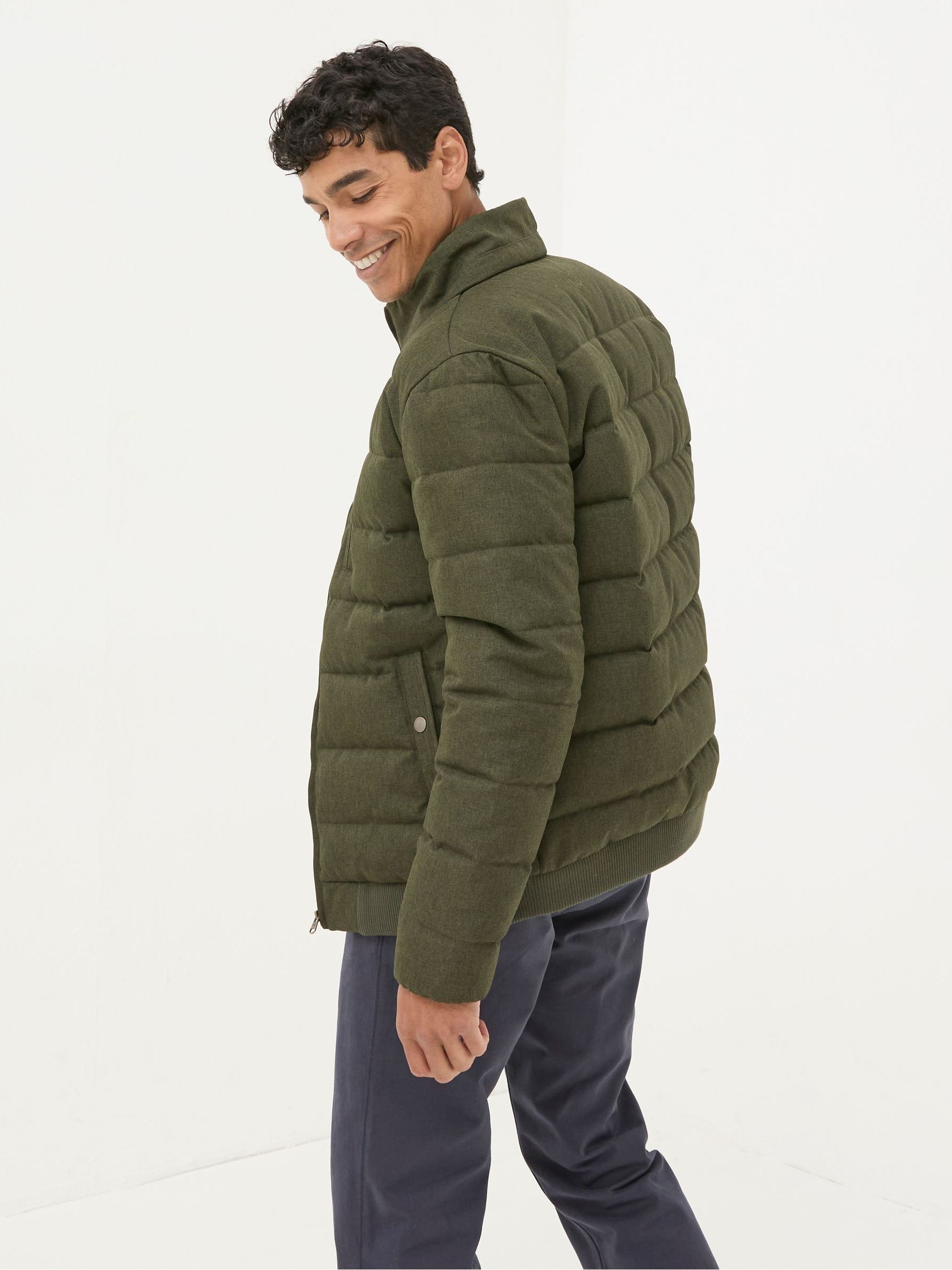 Exmouth Khaki Green Quilted Jacket - Image 3 of 8