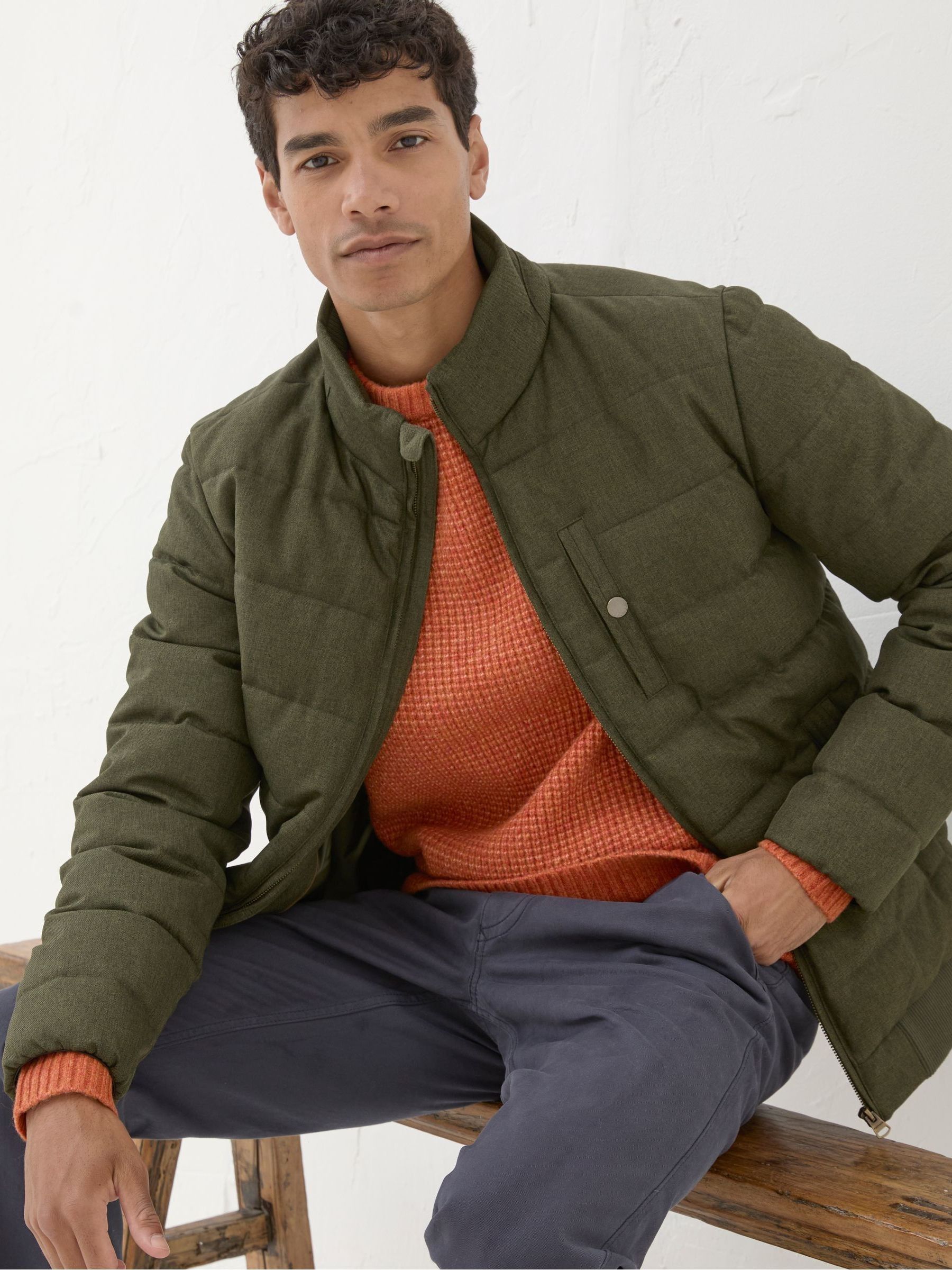 Exmouth Khaki Green Quilted Jacket - Image 5 of 8