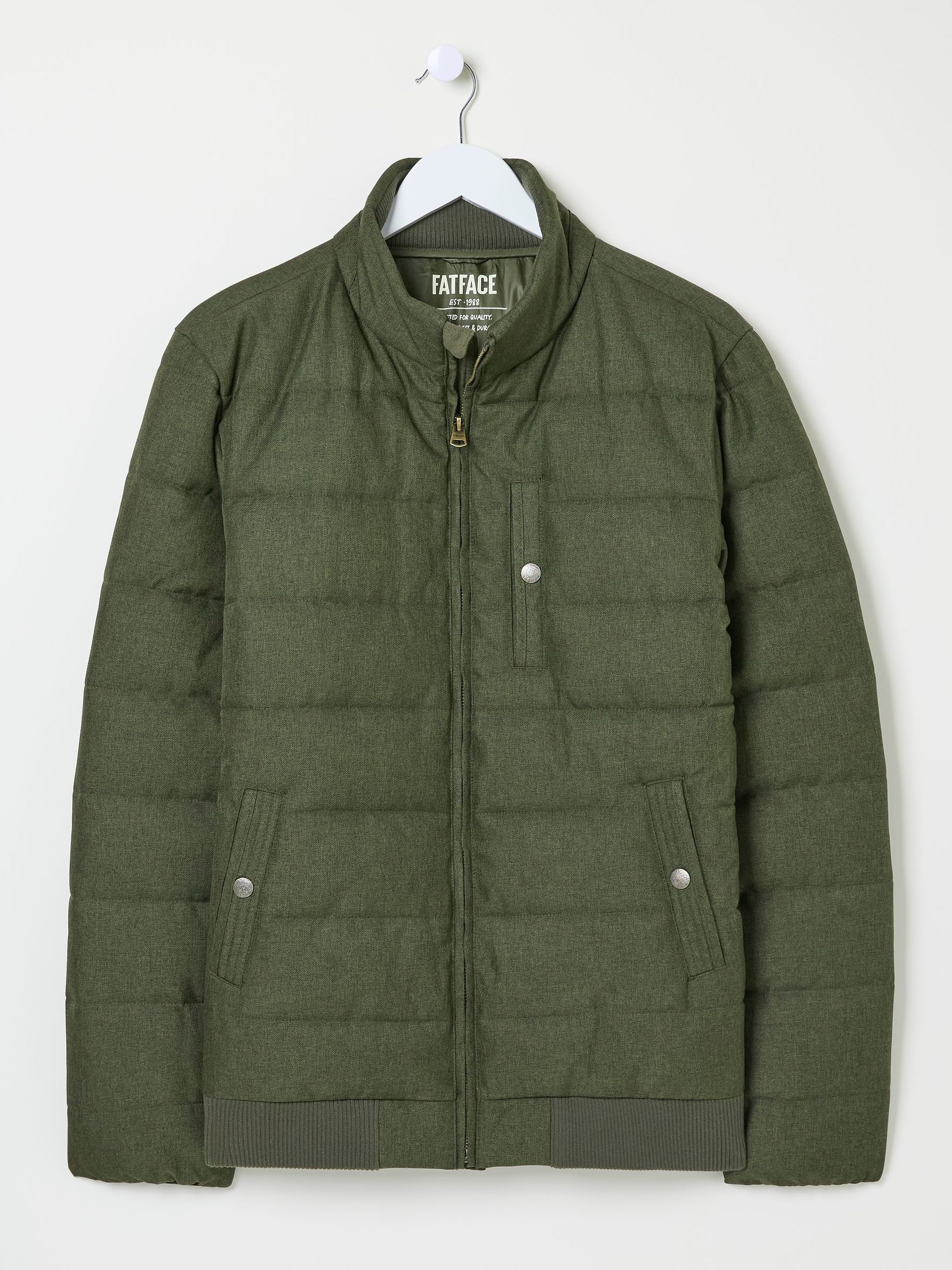 Exmouth Khaki Green Quilted Jacket - Image 8 of 8