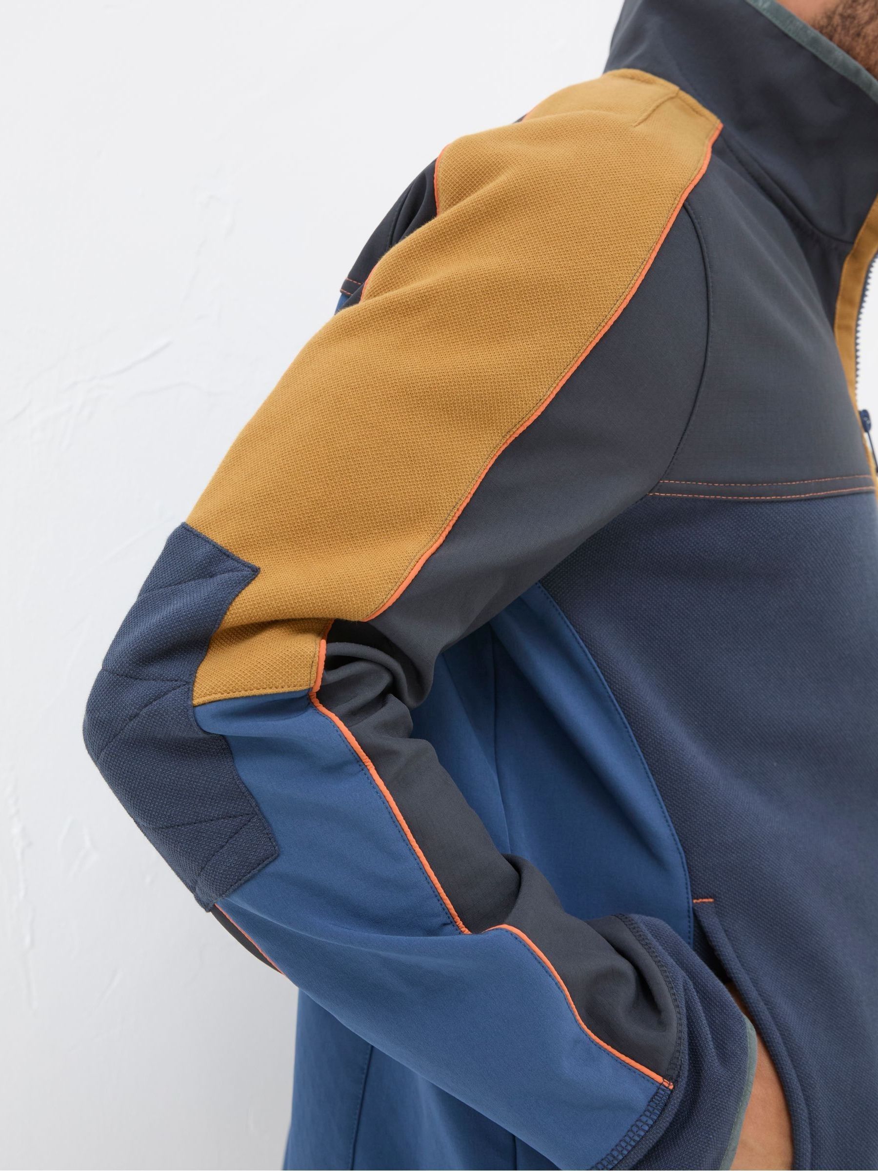 Airlie Navy Blue Panel Sweatshirt - Image 5 of 6