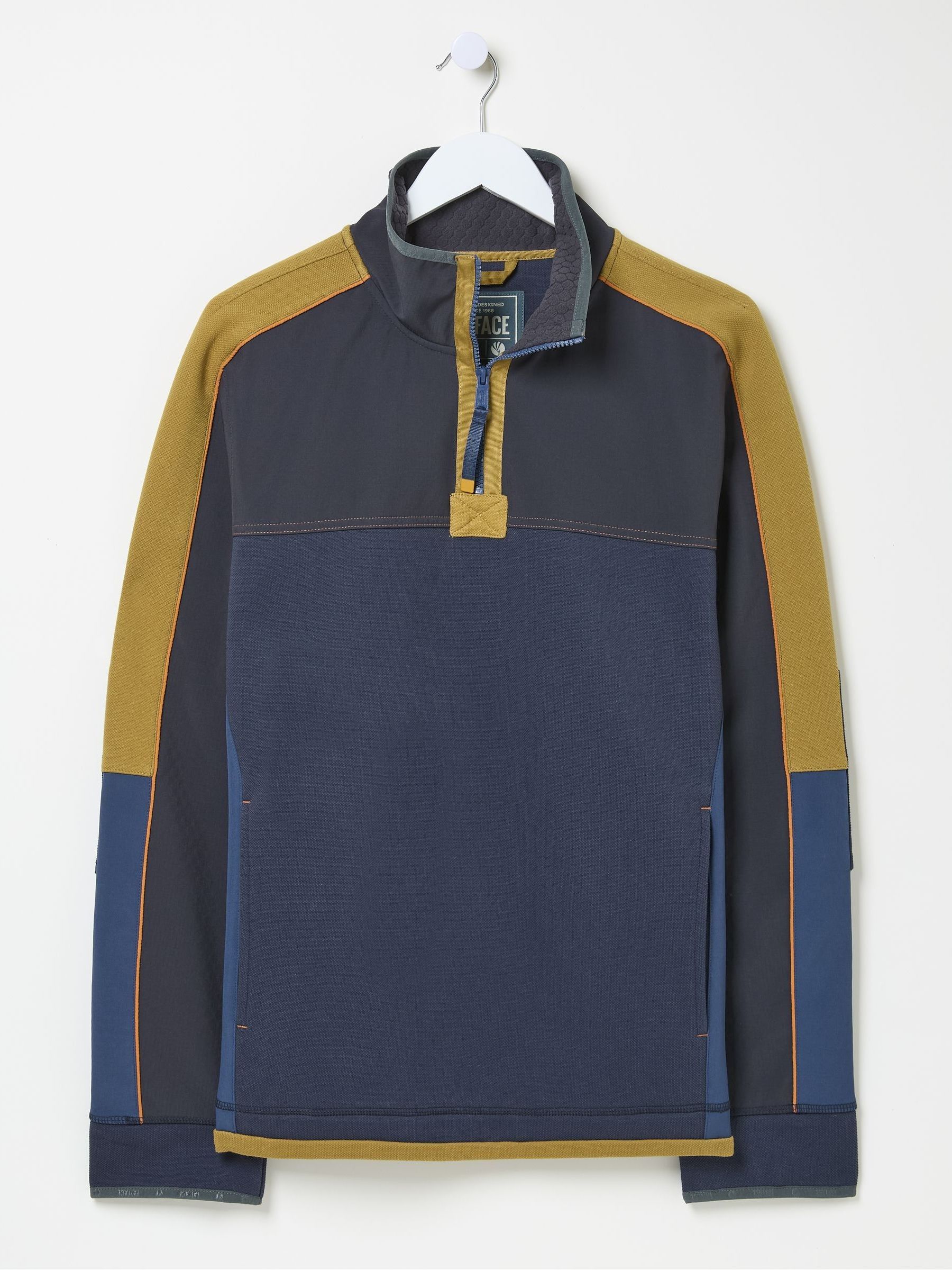 Airlie Navy Blue Panel Sweatshirt - Image 6 of 6