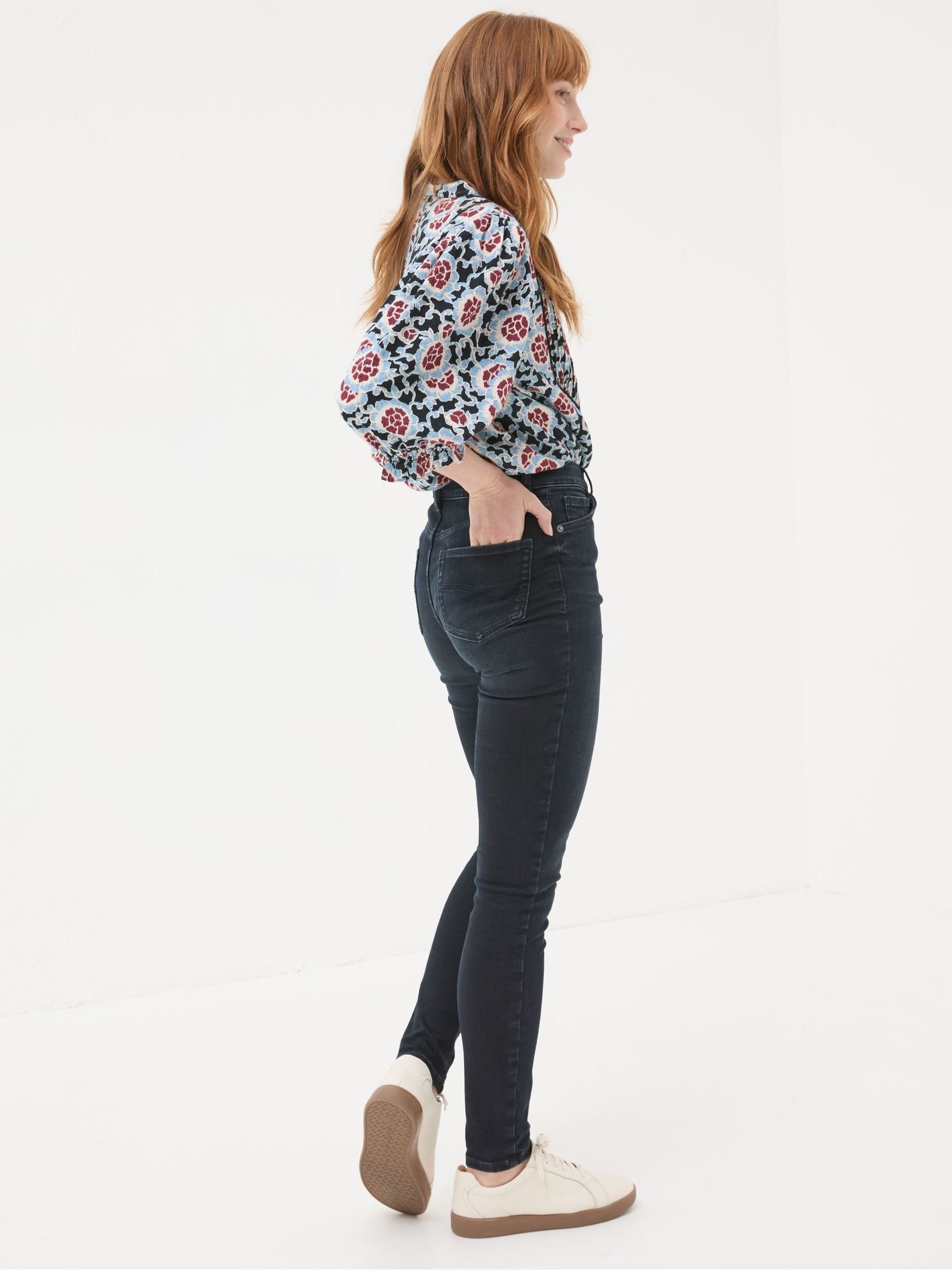 Harlow Denim Dark Blue Highwaist Skinny Jeans - Image 2 of 6