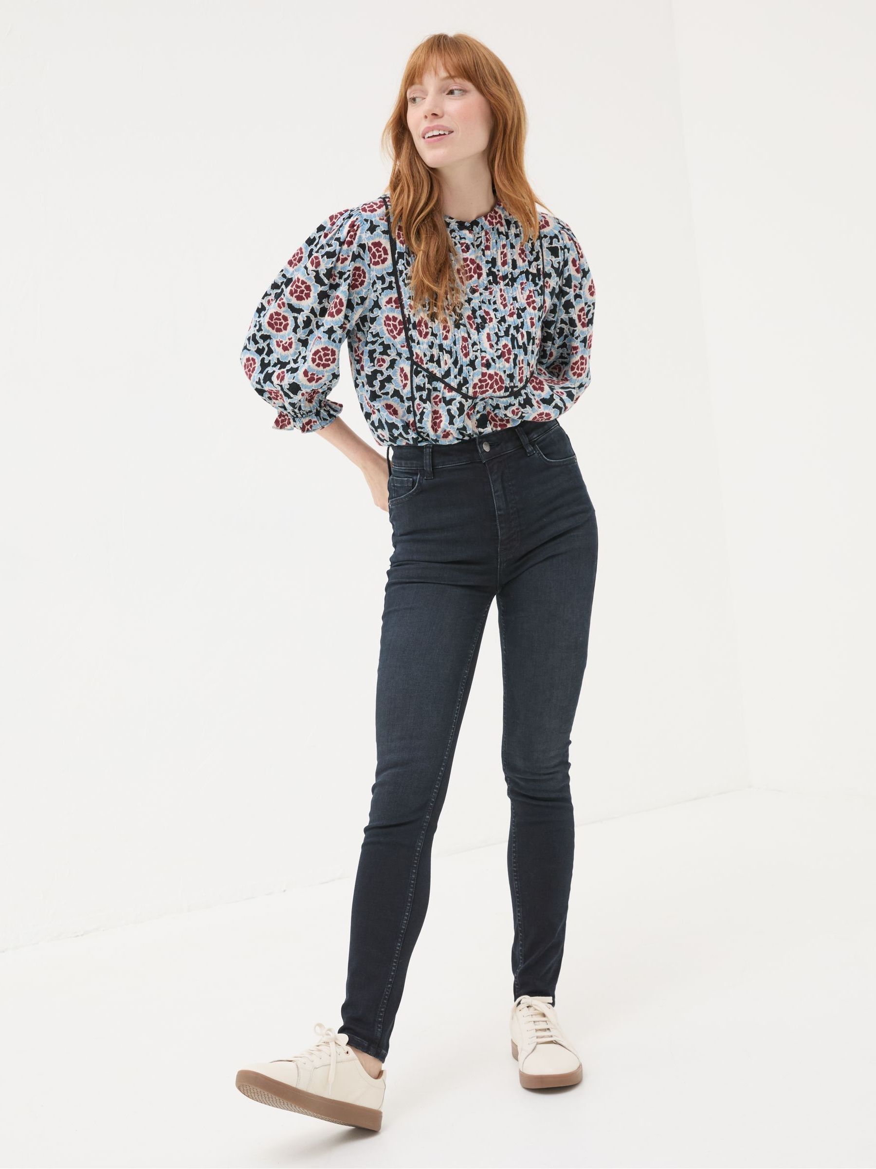 Harlow Denim Dark Blue Highwaist Skinny Jeans - Image 3 of 6