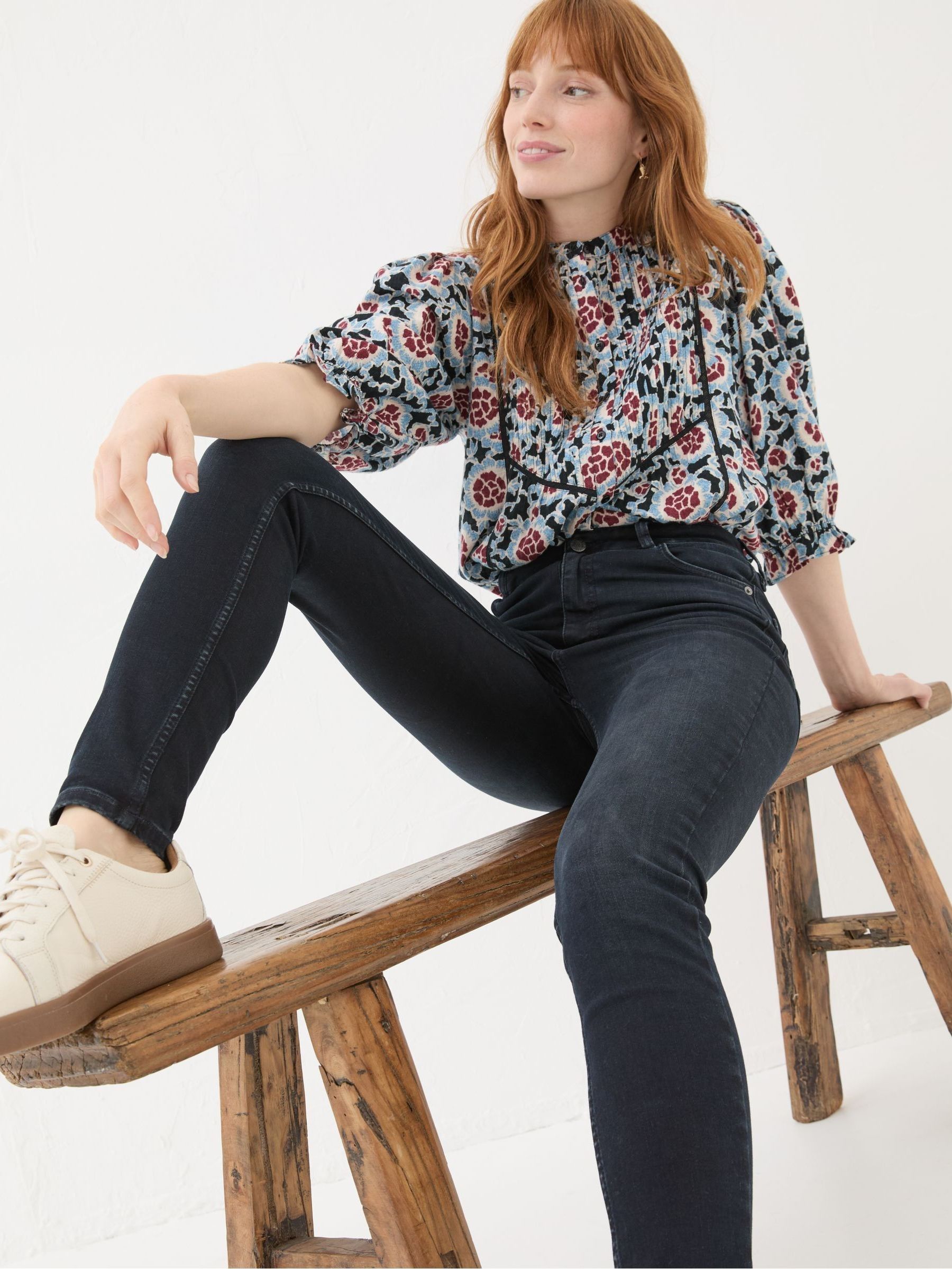 Harlow Denim Dark Blue Highwaist Skinny Jeans - Image 4 of 6