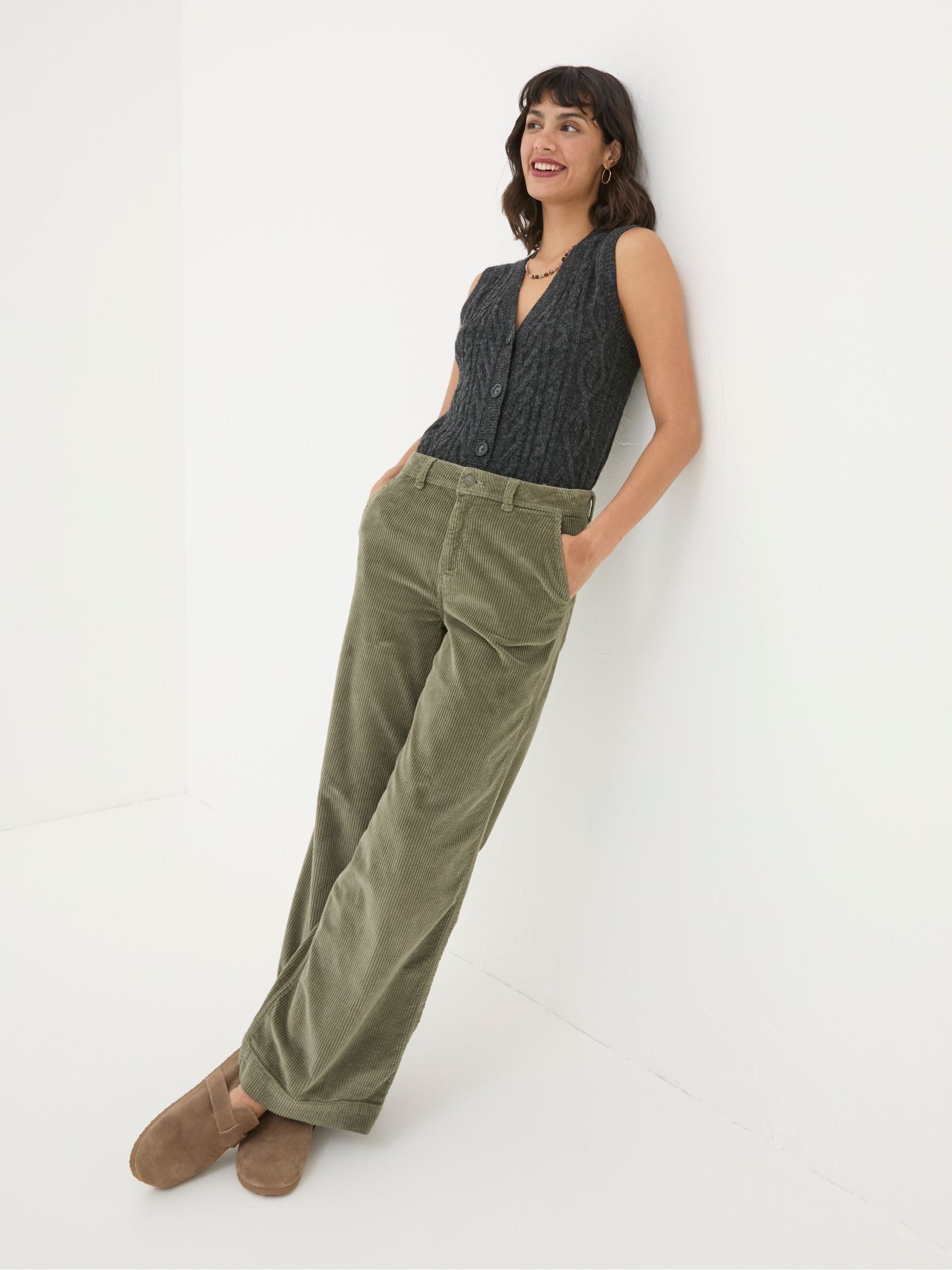 Kendall Green Cord Trousers - Image 1 of 5