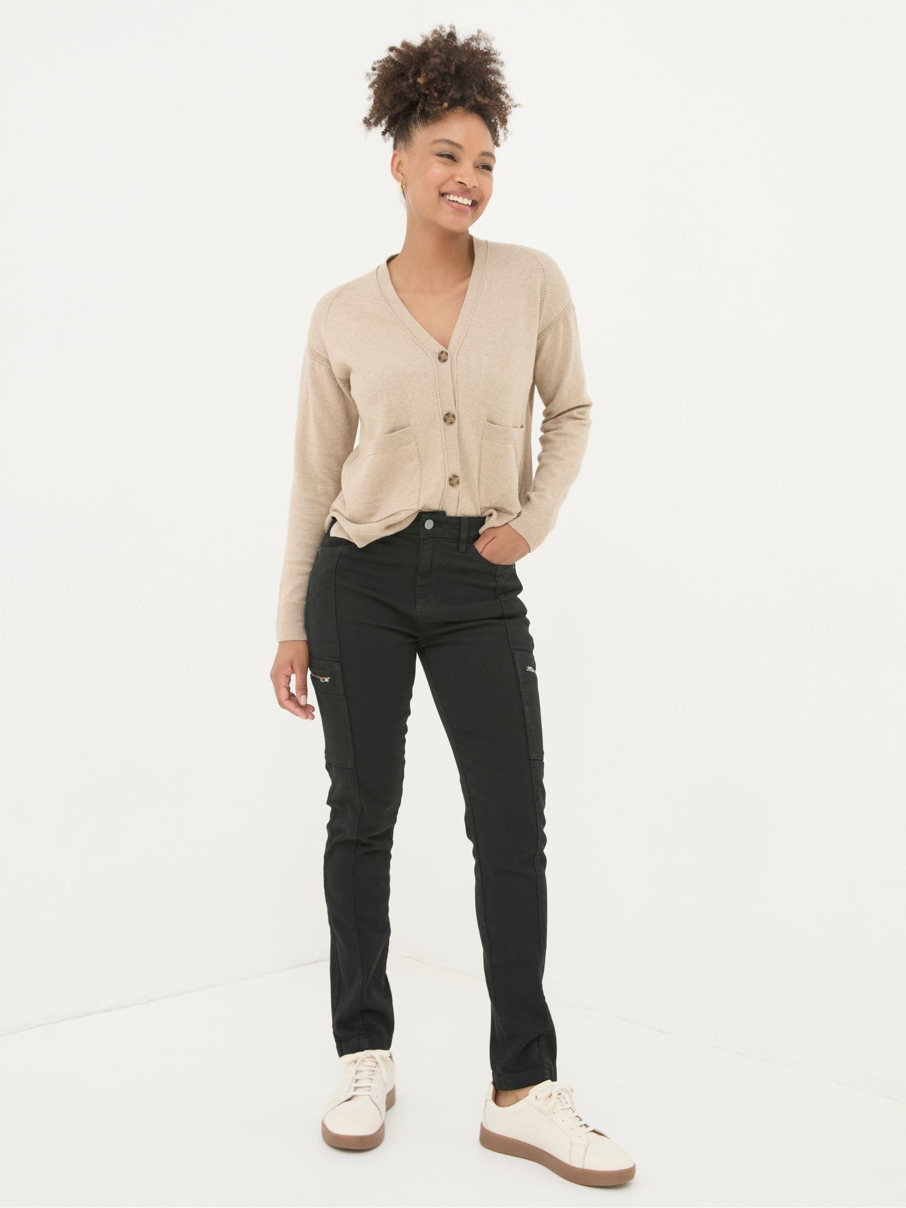 Malvern Black Cargo Trousers - Image 1 of 4