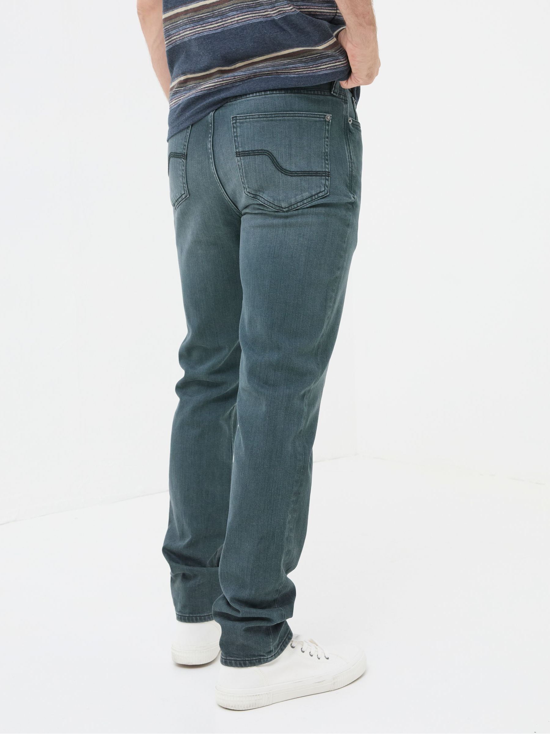 Dark Teal Blue Jeans - Image 2 of 6