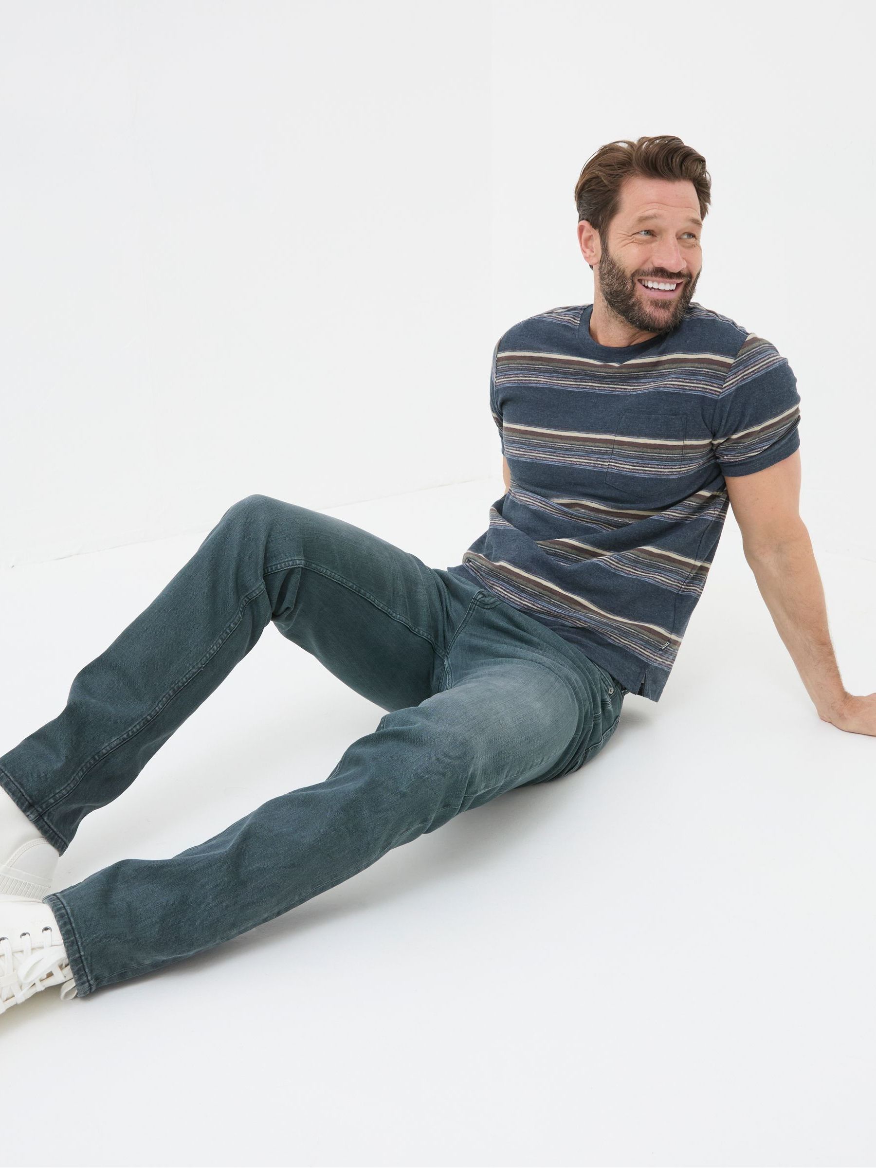 Dark Teal Blue Jeans - Image 4 of 6