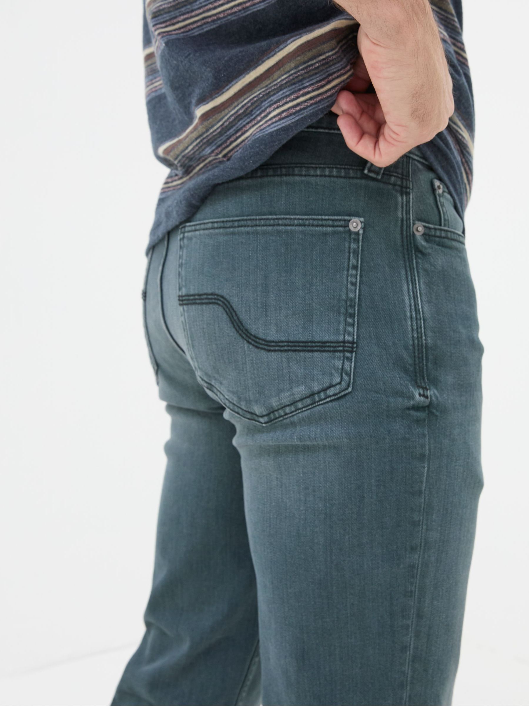 Dark Teal Blue Jeans - Image 5 of 6