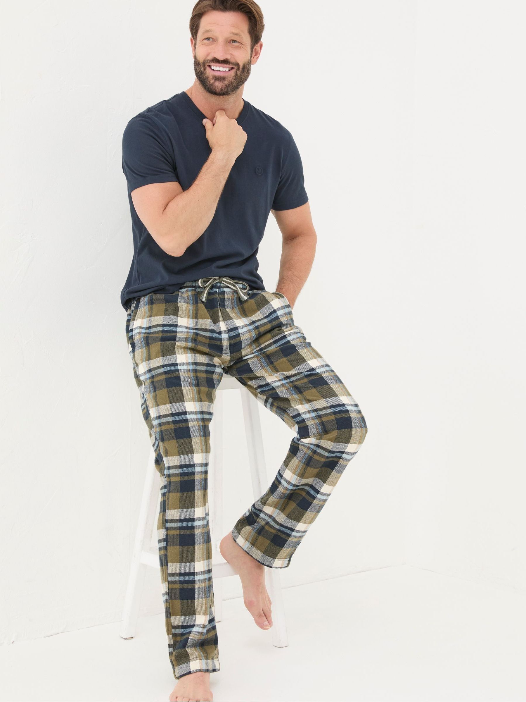 Hambrook Green Check Pyjama Bottoms - Image 4 of 7