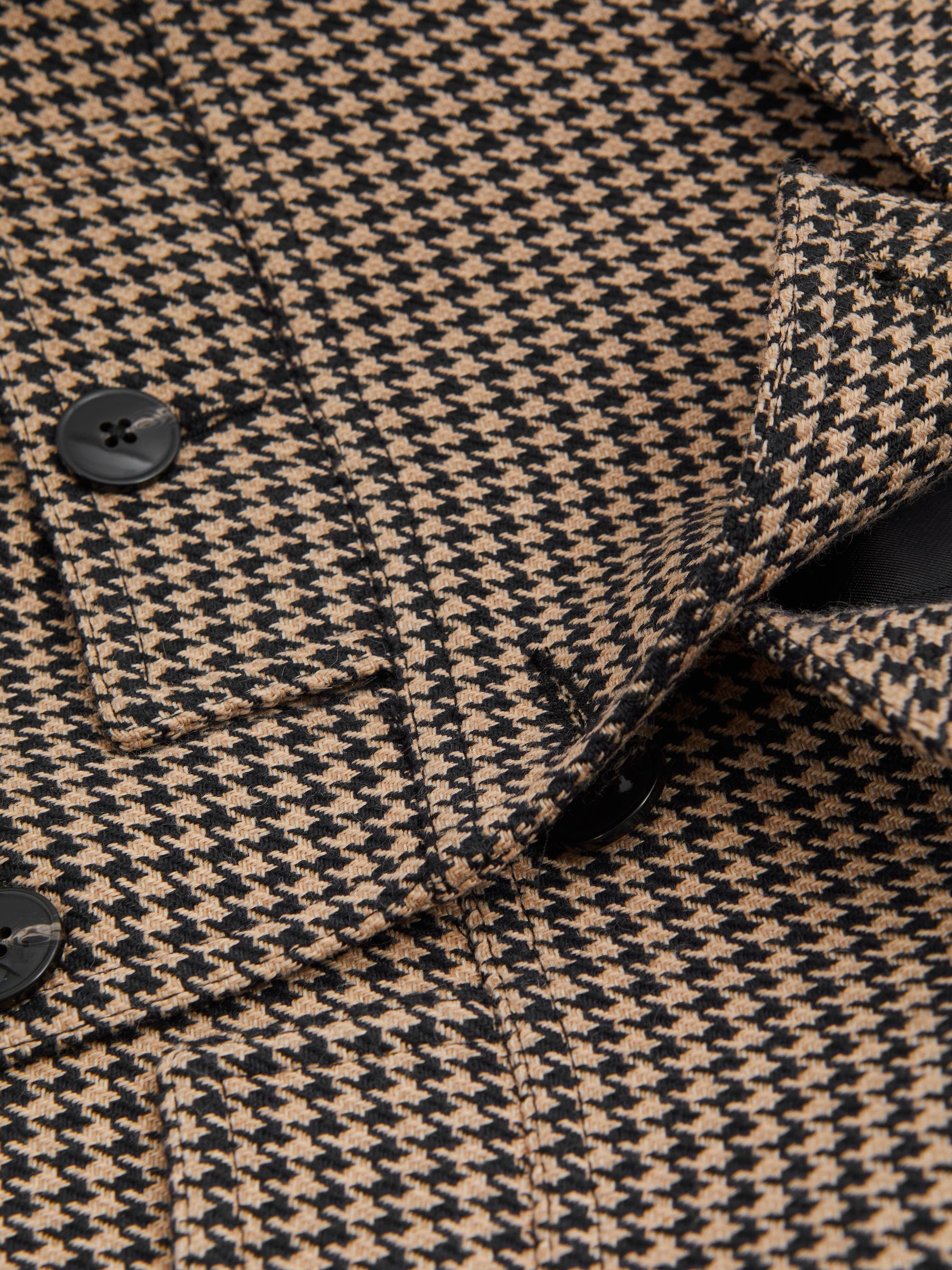 Lena Black/Camel Dogtooth Check Collared Jacket - Image 6 of 6