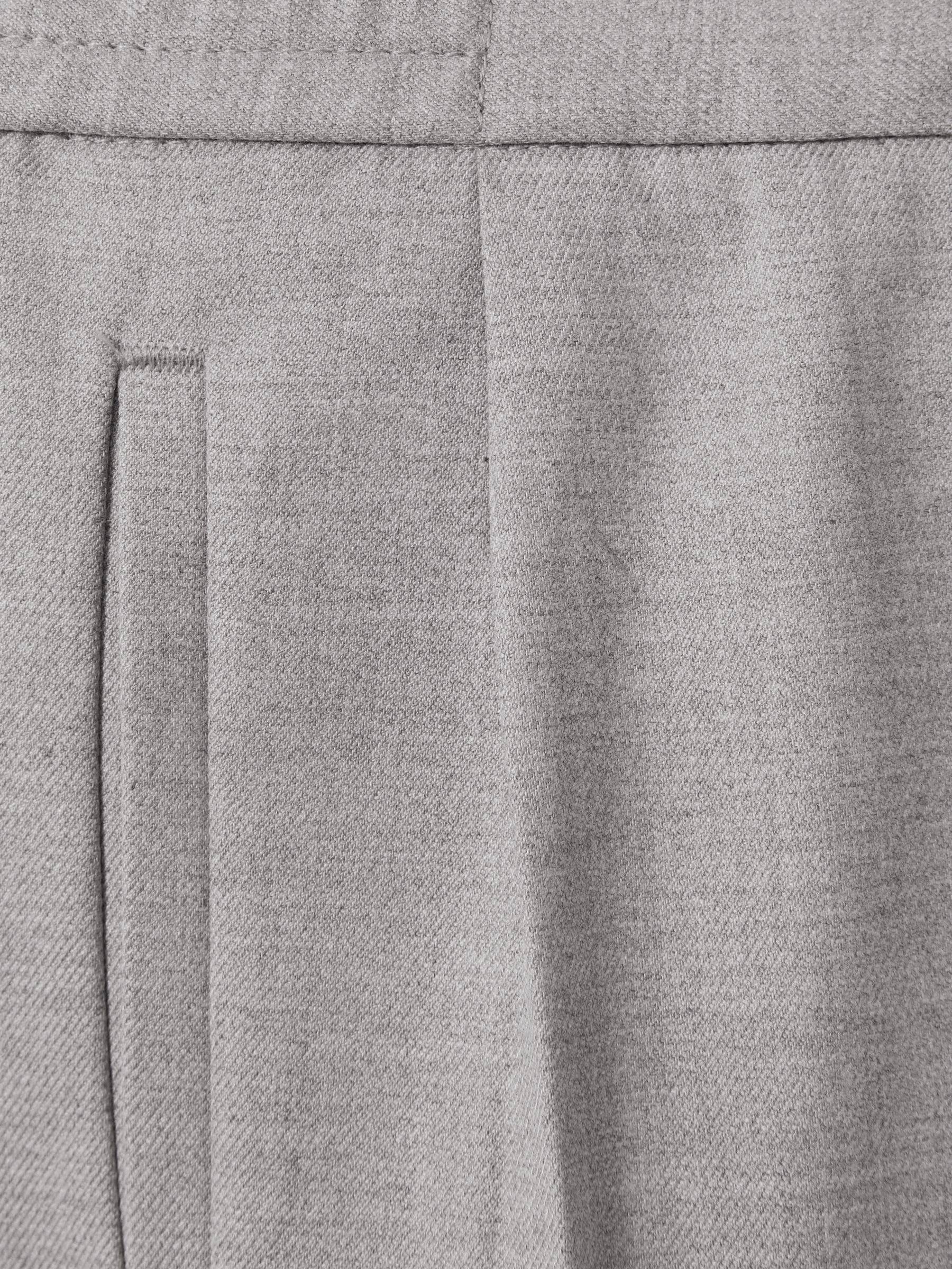 9-14 yrs Relaxed Elasticated Trousers with Turn-Ups in Grey Melange - Image 3 of 3