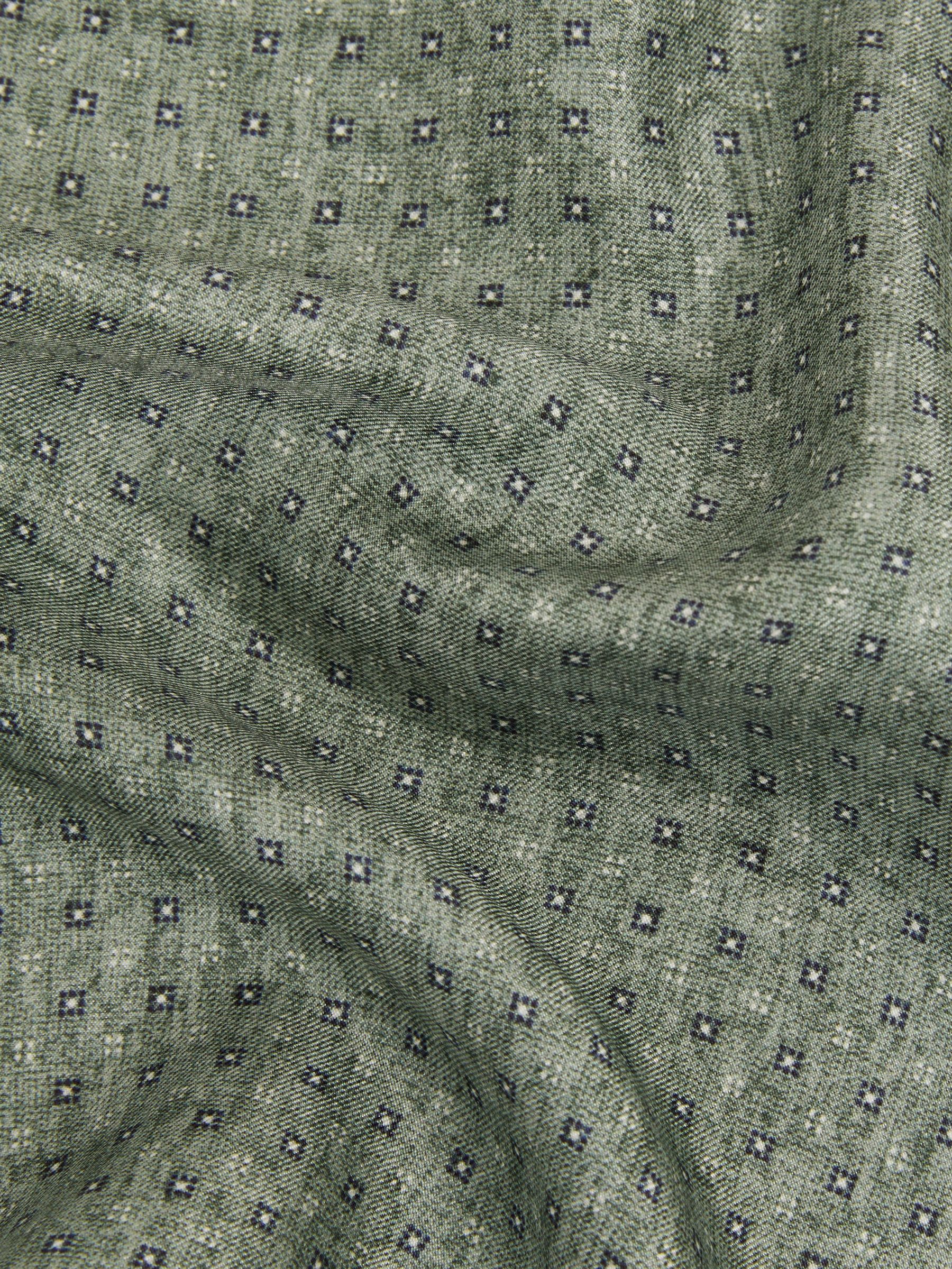 Reversible Silk Pocket Square in Soft Sage - Image 5 of 5