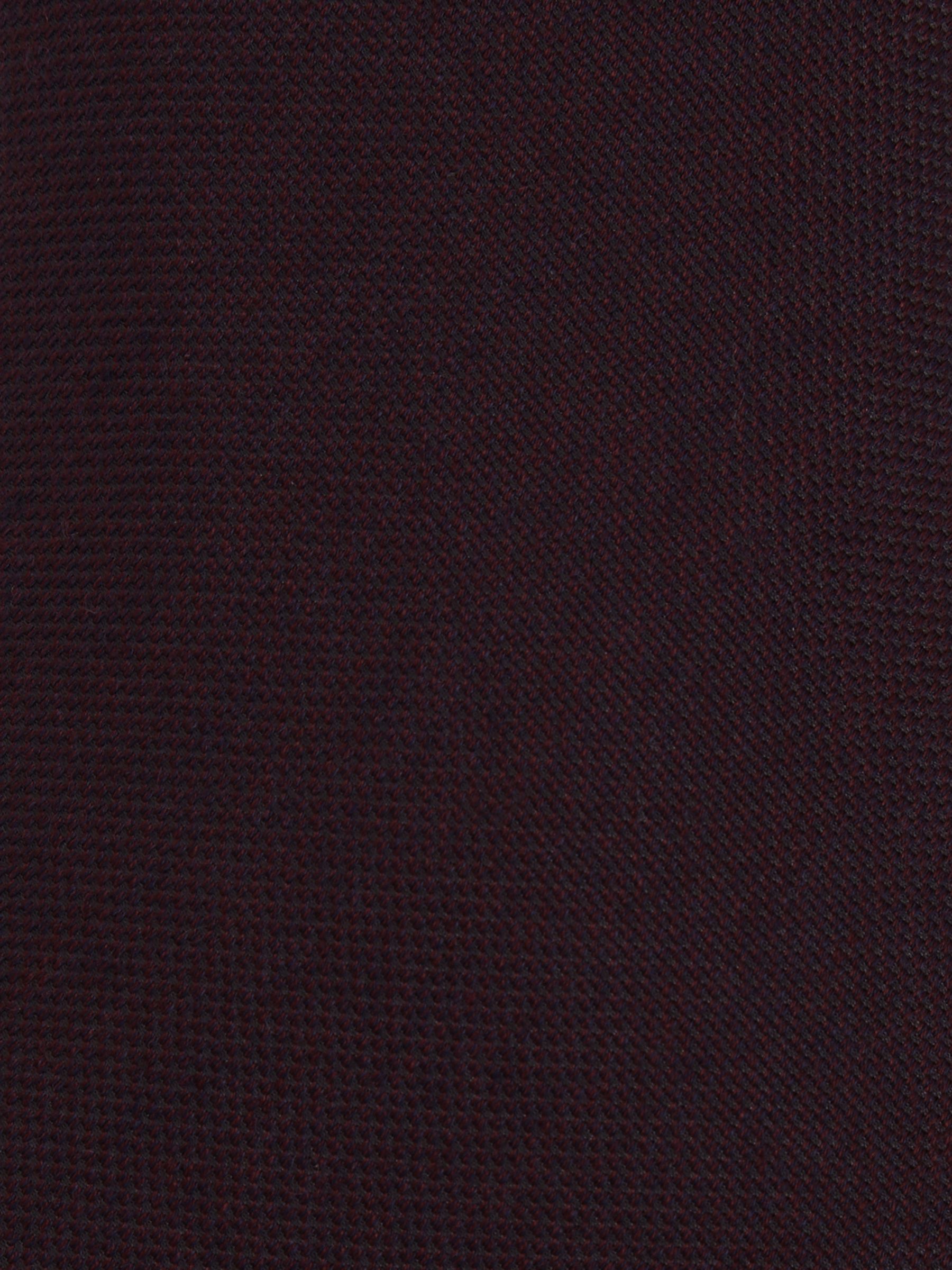 Plain Woven Tie with Silk and Wool in Bordeaux - Image 4 of 4