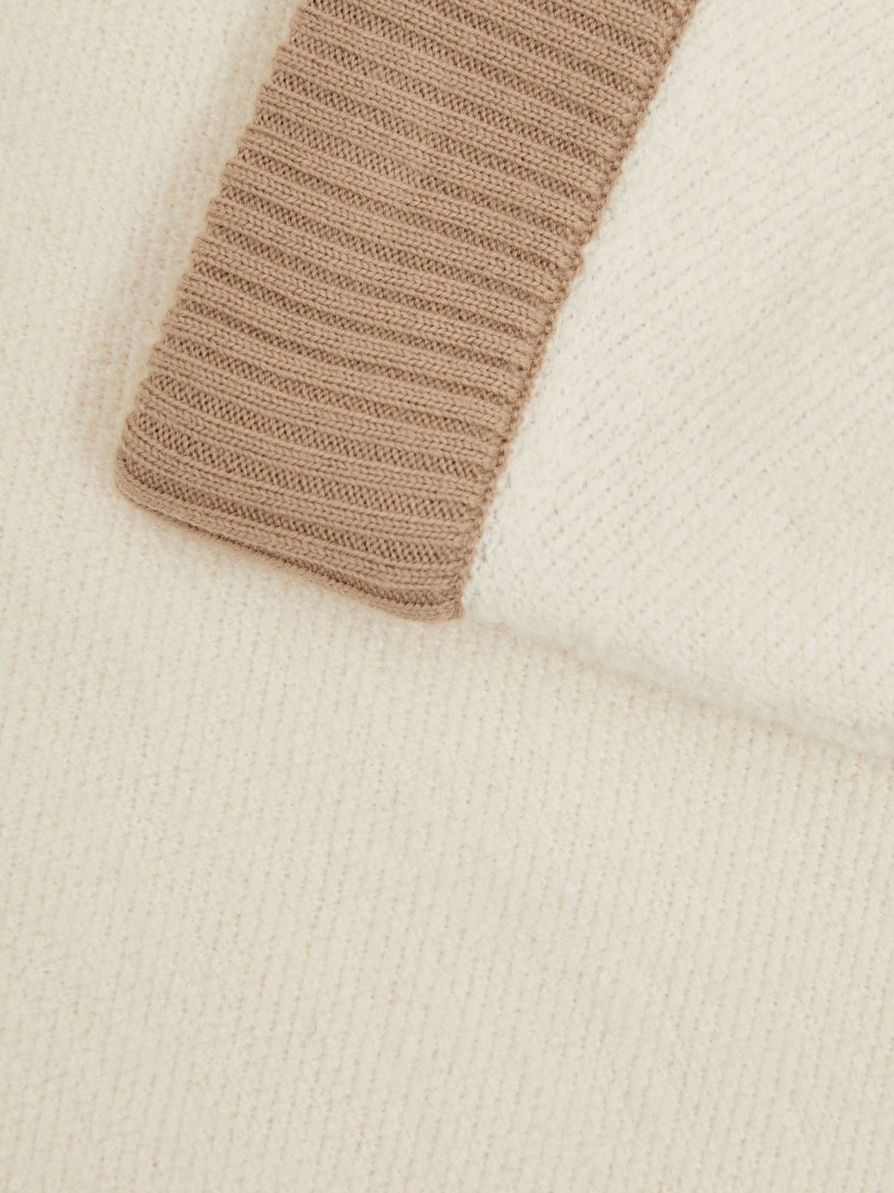Nia Cream/Camel Wool Midi Pencil Skirt - Image 6 of 6