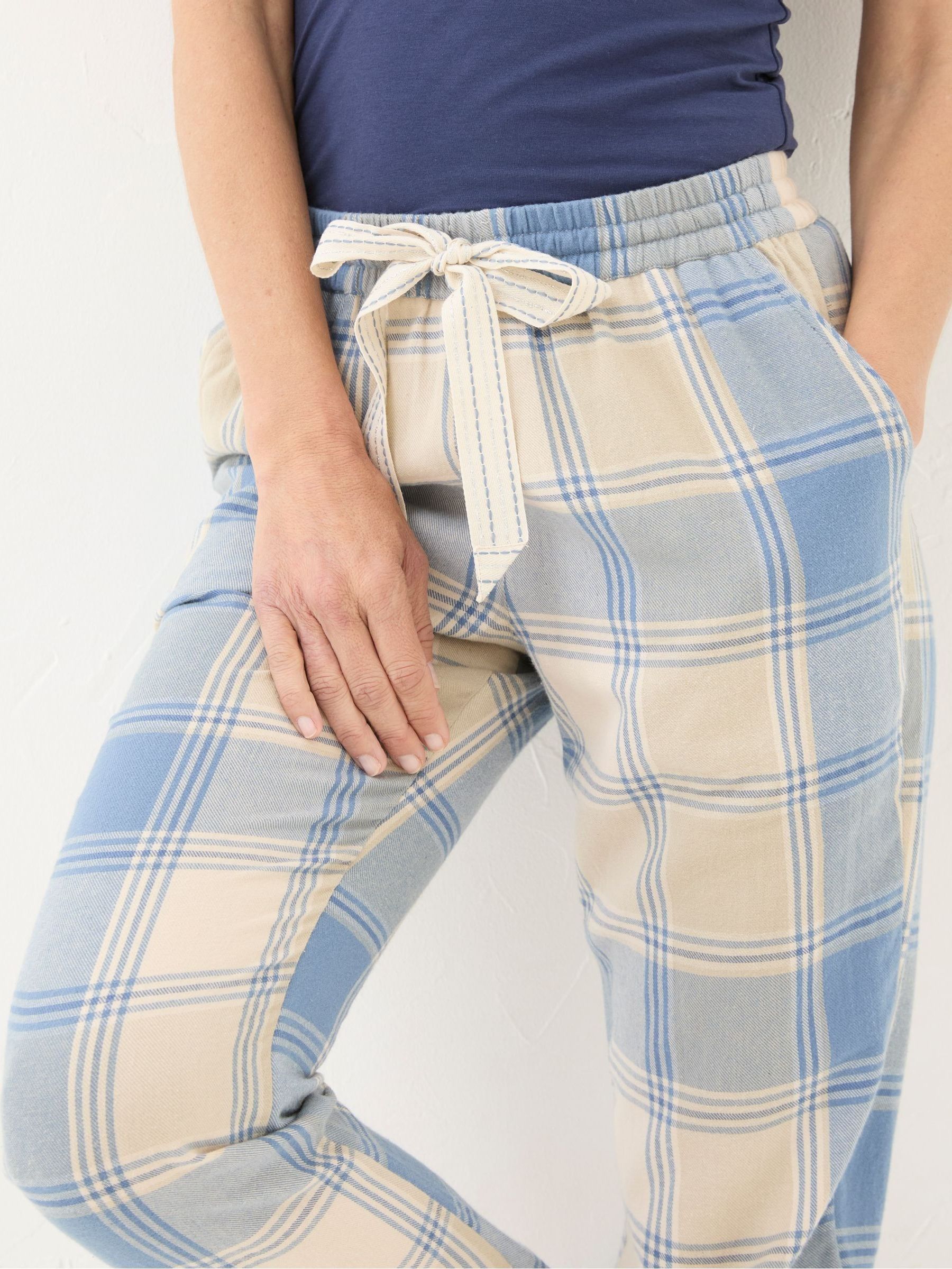 Cora Ivory Check Check Pyjama Bottoms - Image 5 of 6