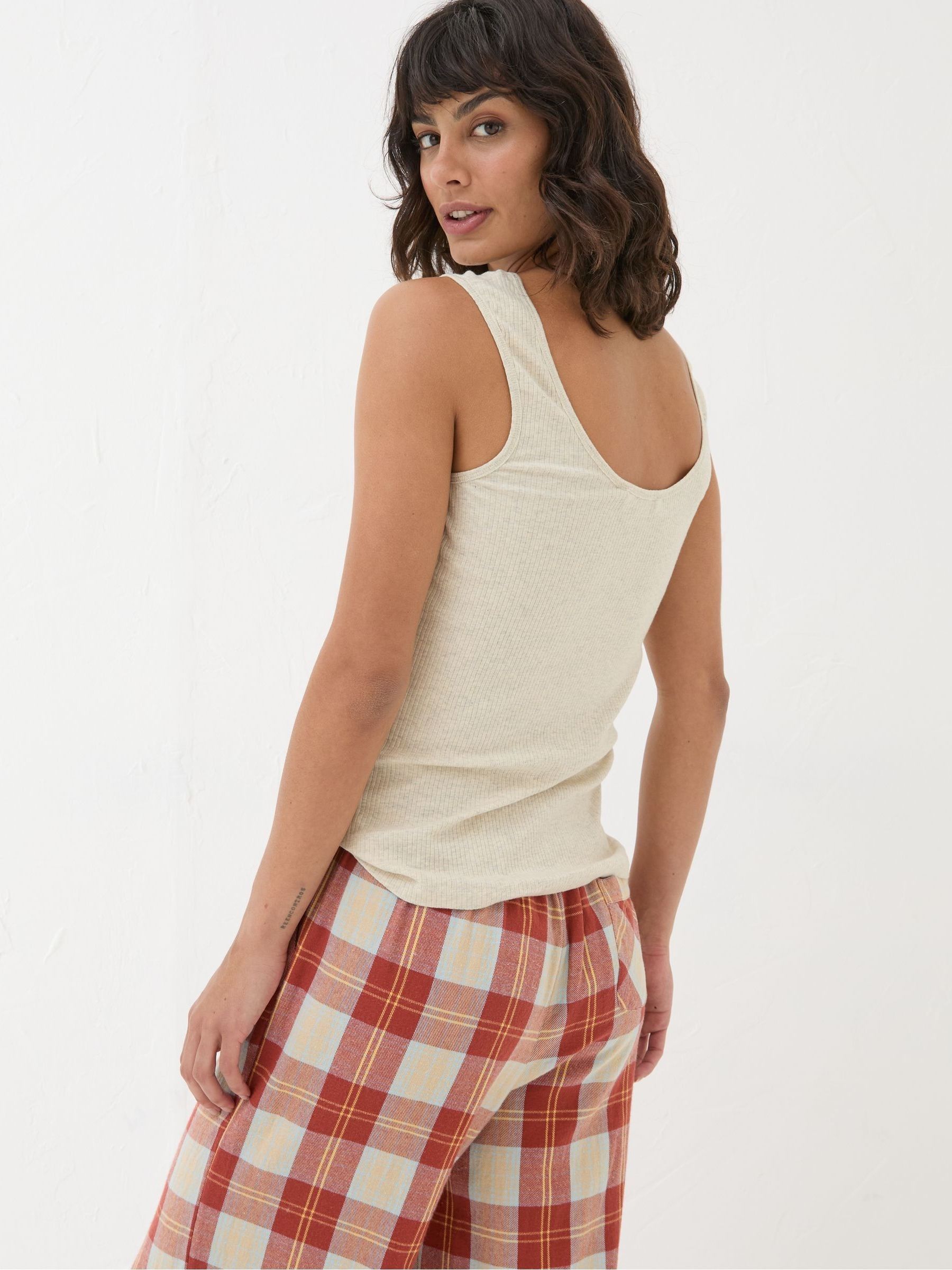Natural Rib Pyjama Top - Image 2 of 5