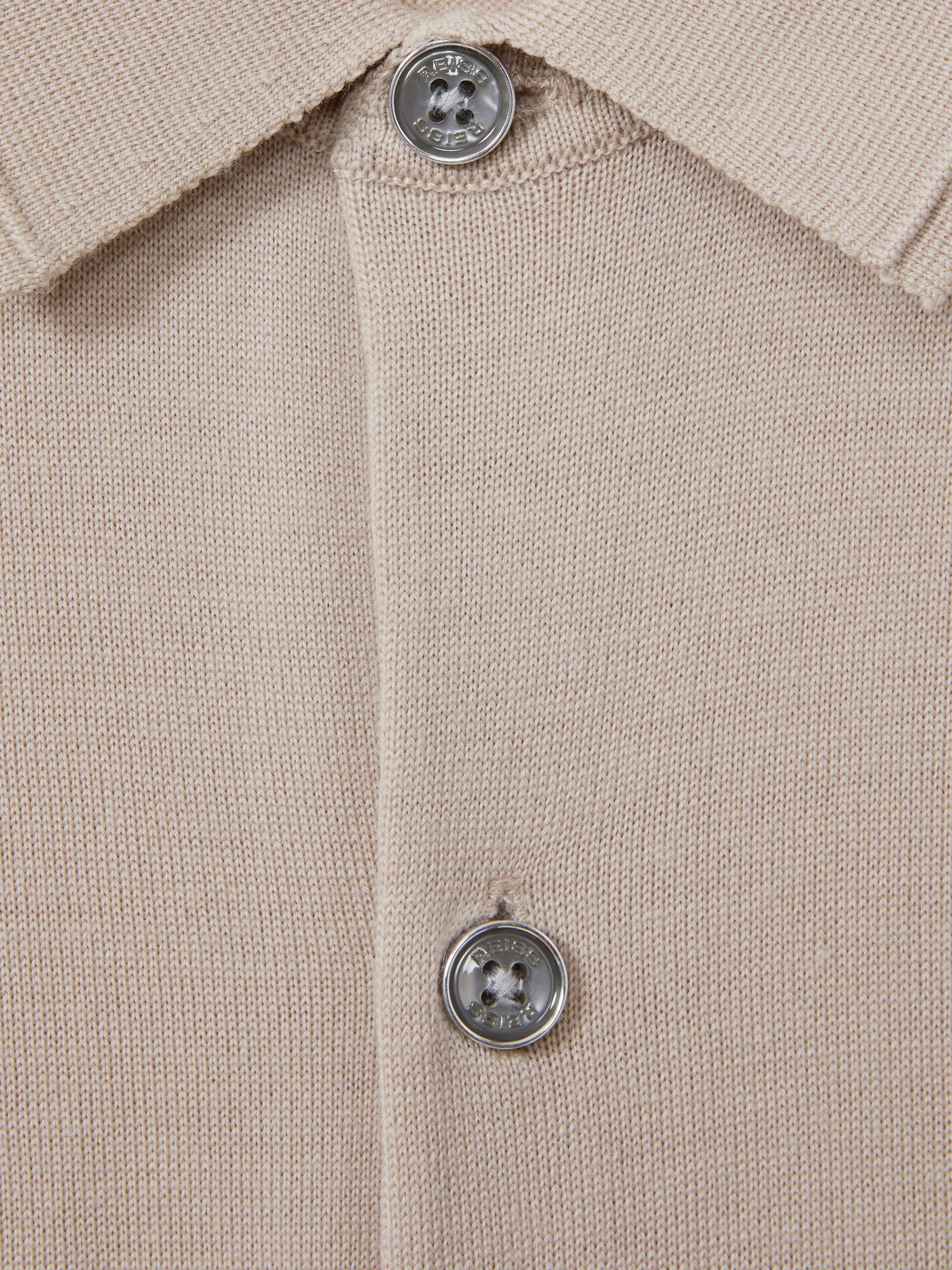 Merino Wool Button-Through Cardigan in Washed Stone - Image 5 of 5