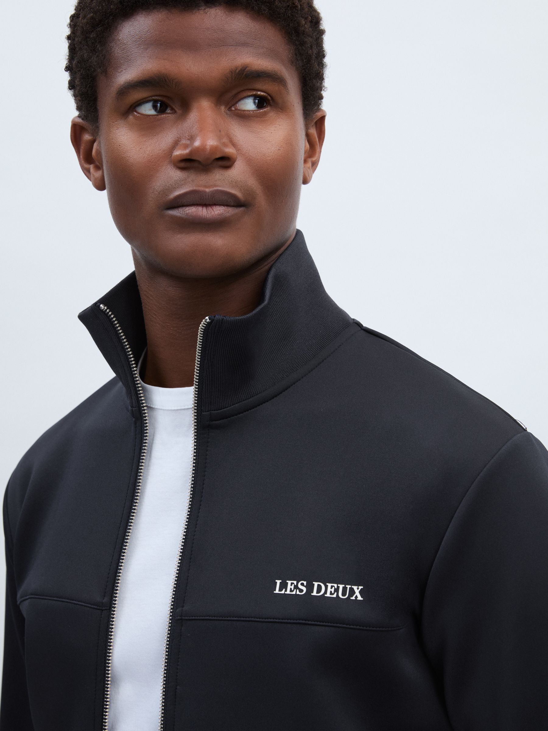 Les Deux Zip-Through Track Jacket in Navy - Image 4 of 7